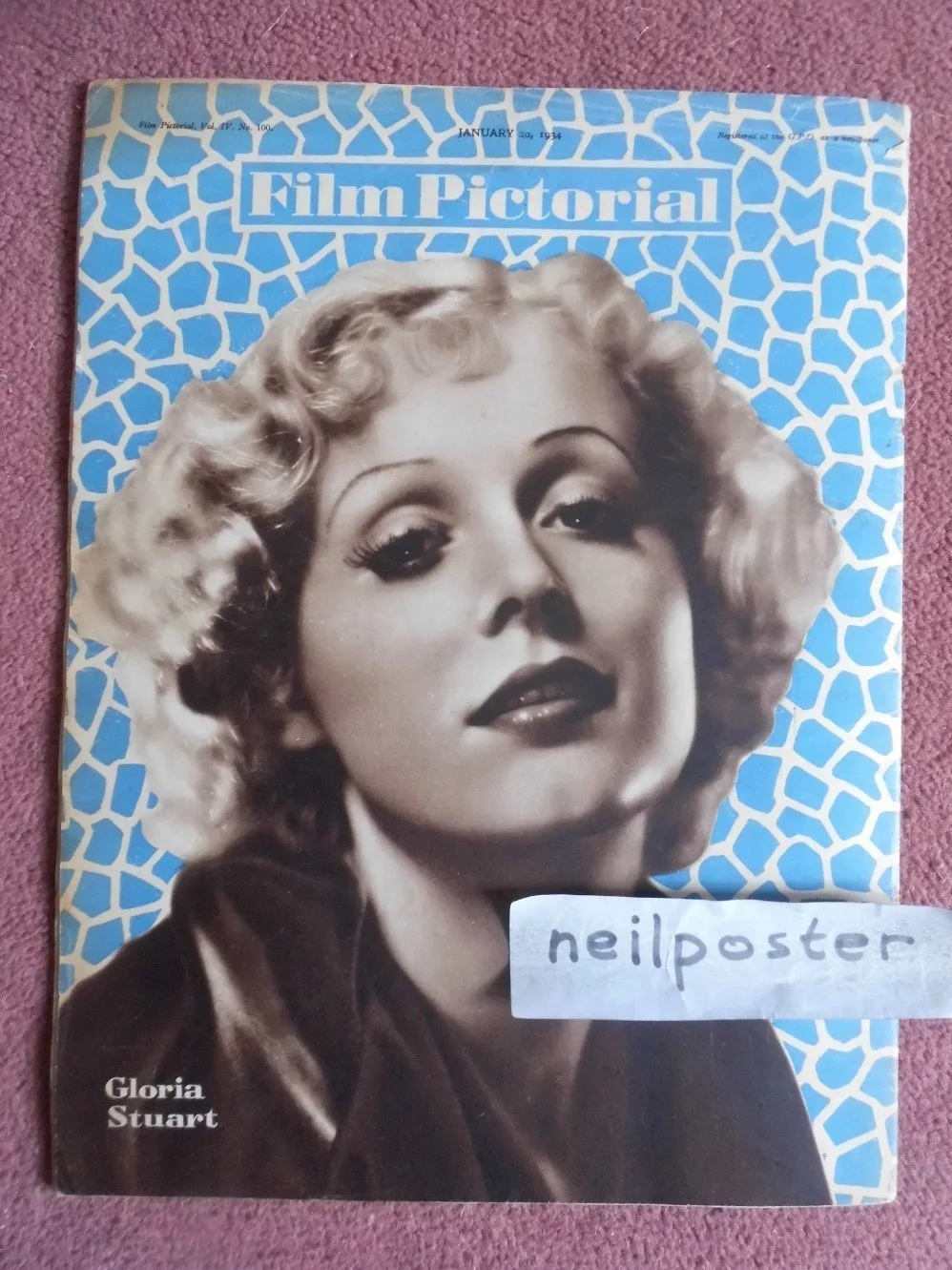 FILM PICTORIAL (1934) UK mag ROBERT MONTGOMERY, HELEN HAYES, GLORIA STUART, изображение 2