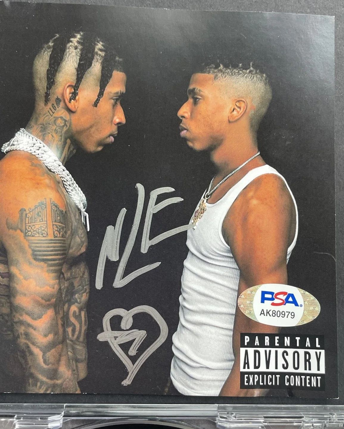 NLE Choppa Signed Autographed CD And Booklet Me Vs Me Shotta Flow Psa/Dna Coa, image 2