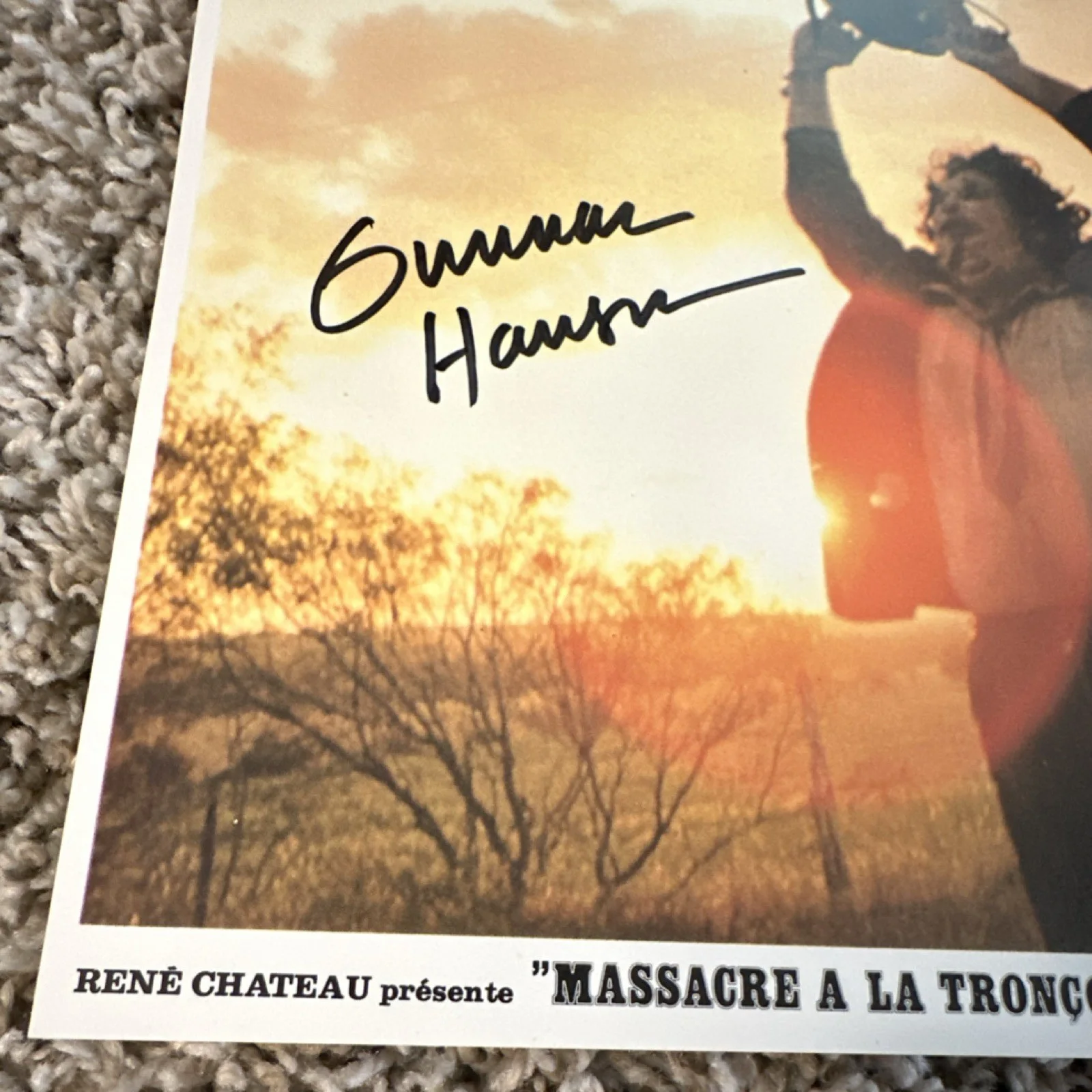 Gunnar Hansen — Massacre à la Tronçonneuse Original Signed Photo Gunnar Hansen, image 4
