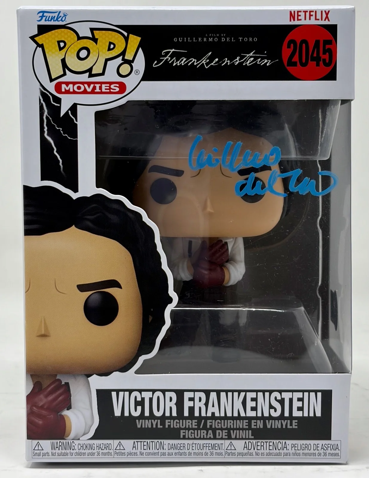 Guillermo Del Toro — Guillermo Del Toro Signed Frankenstein Victor Frankenstein Funko Pop Beckett COA, image 2