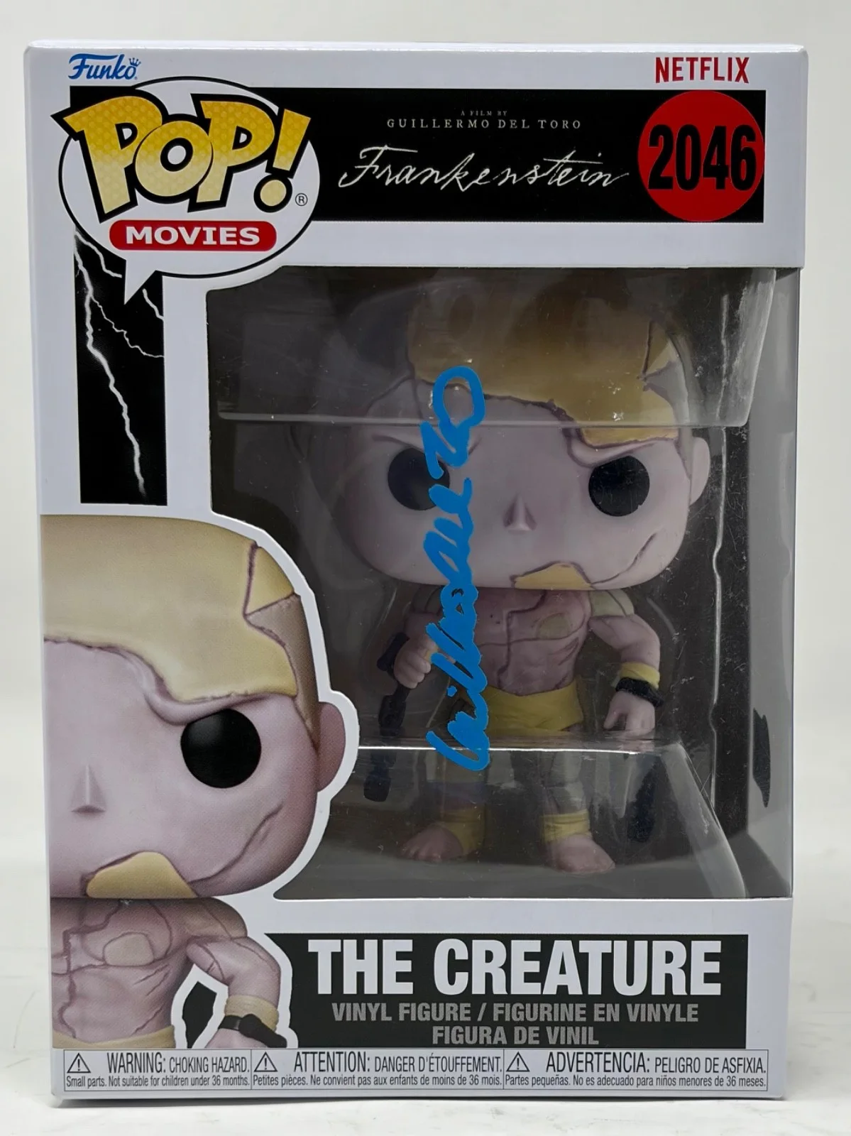 Guillermo Del Toro — Guillermo Del Toro Frankenstein Signed Autograph The Creature Funko Pop Beckett, image 2