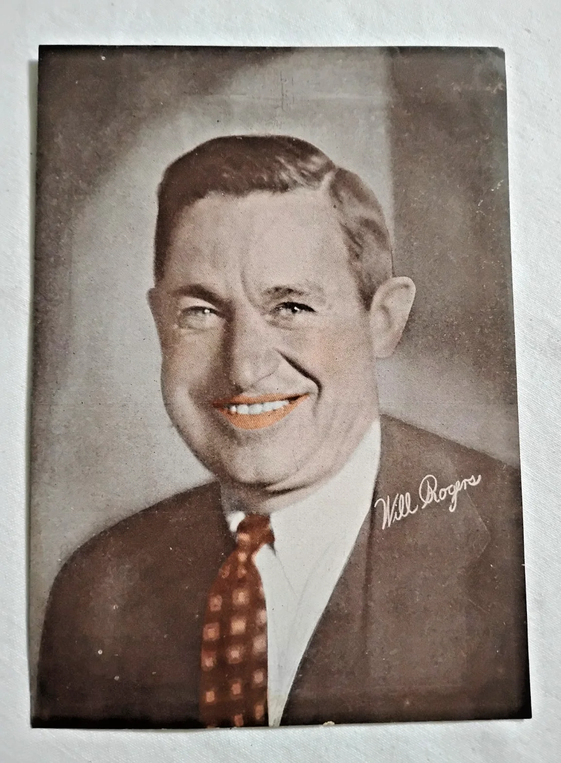 Will Rogers — Will Rogers 5x7 signed headshot promo photo (Vaudeville, silent & sound films, изображение 2