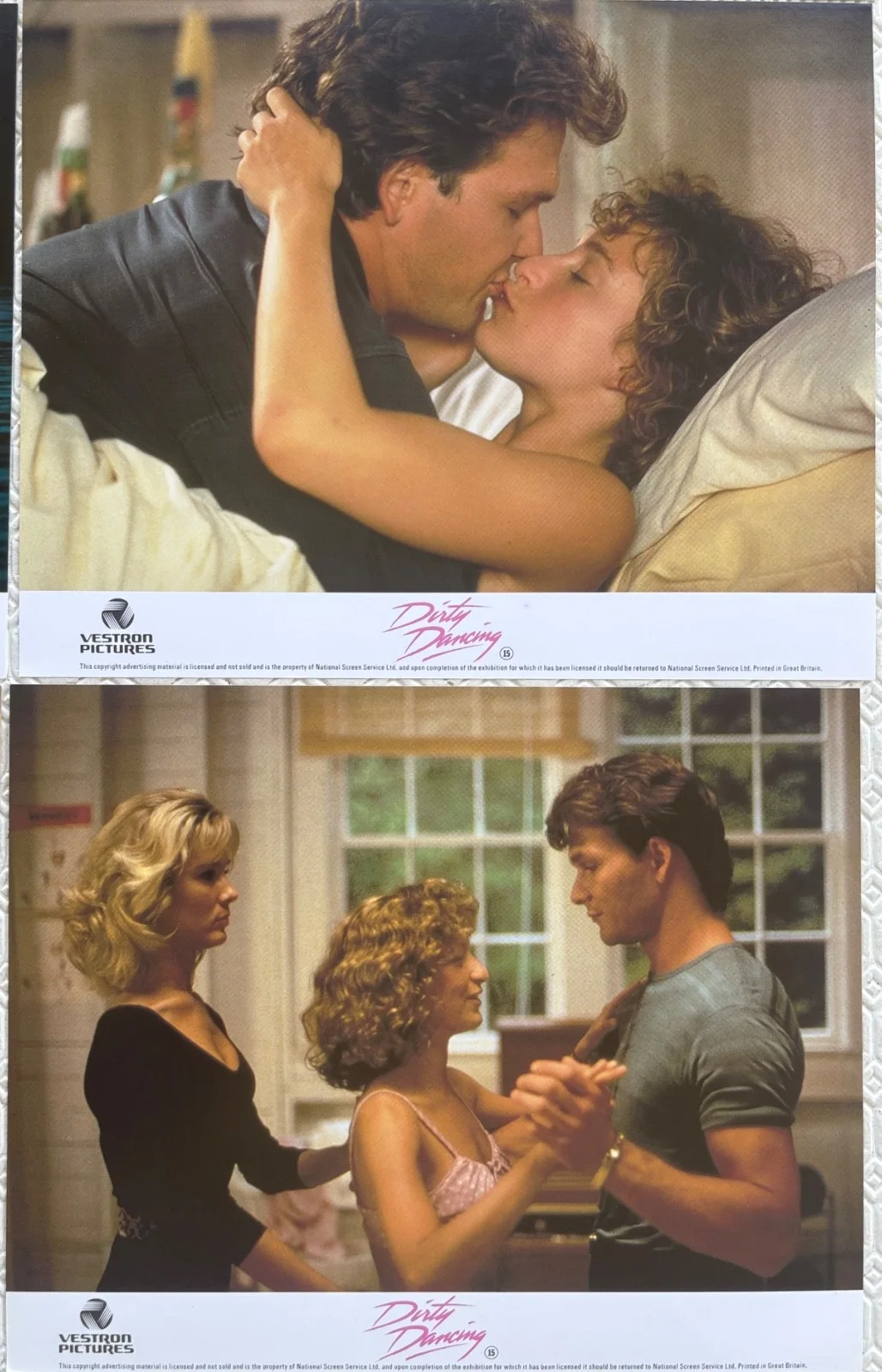 Dirty Dancing (1987) set of 8 FOH Lobby Cards Patrick Swayze Jennifer Grey, изображение 2