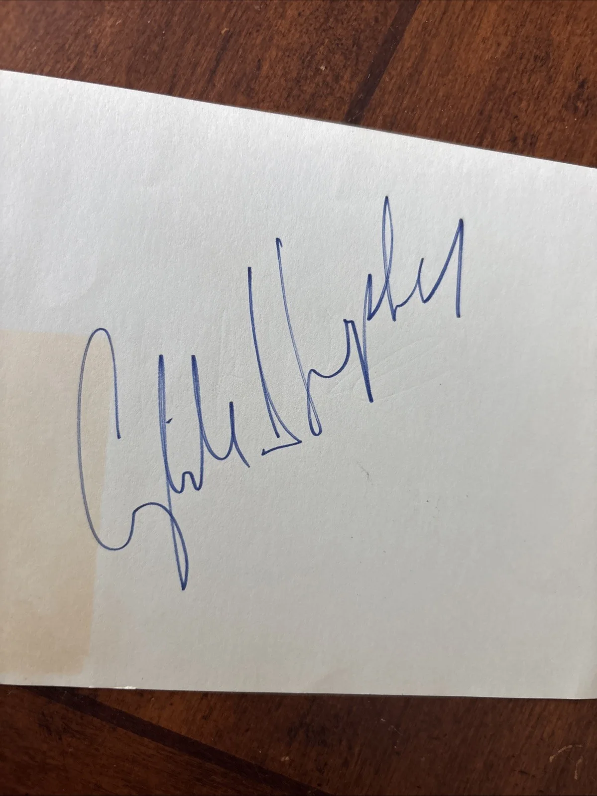 Cybill Shepherd — Cybill Shepherd Autographed Paper, image 2