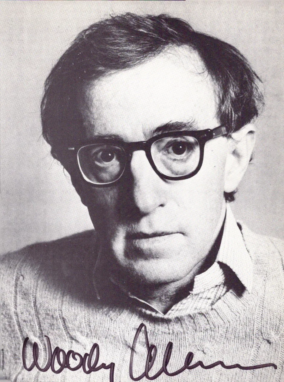 Woody Allen — Hand Signed WOODY ALLEN Autographed Postcard Photo Picture - 4 3/4" x 6 1/2"