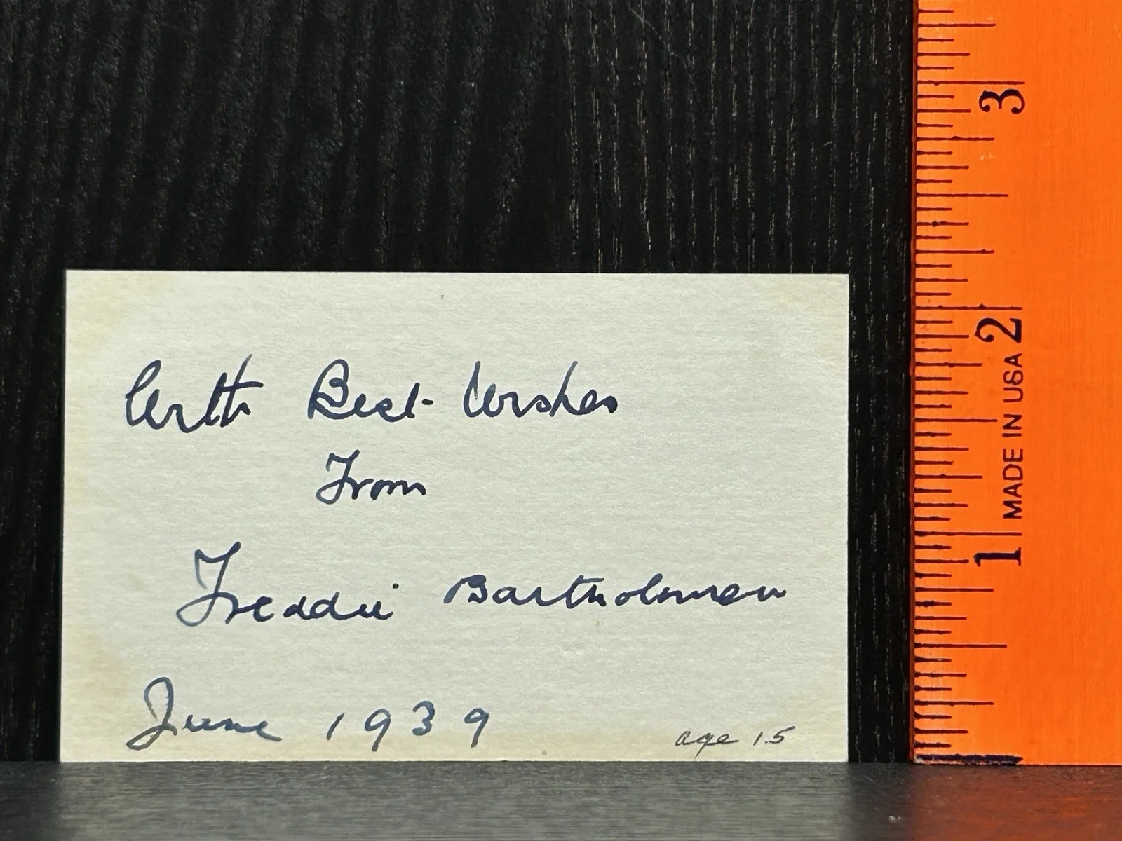 Freddie Bartholomew — FREDDIE BARTHOLOMEW SIGNED CARD (1939) Original Autograph JSA COA Child Actor, image 3