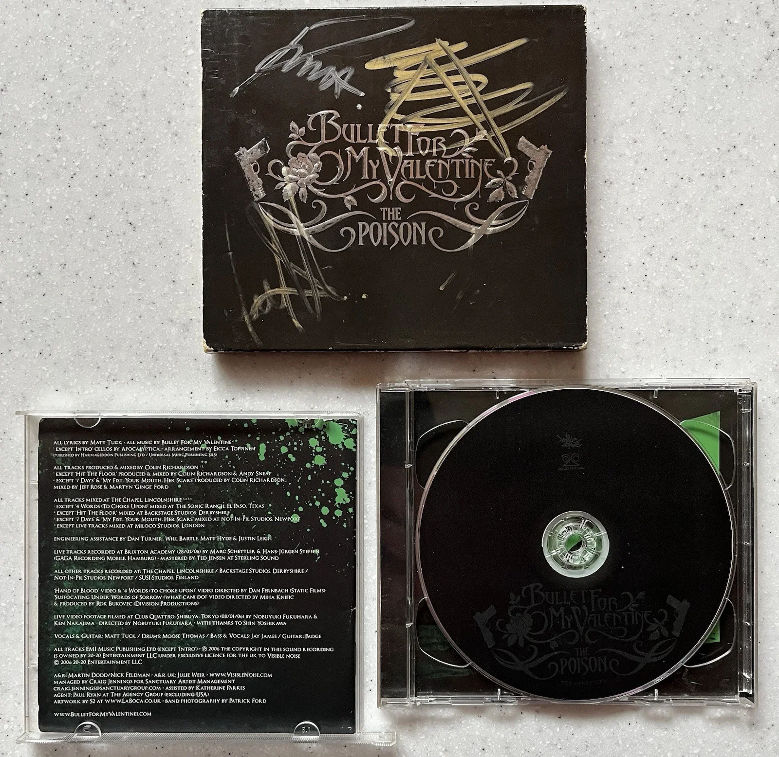 Bullet For My Valentine The Poison Full OG Band Signed Autographed 2CD 2005 Rare, image 2