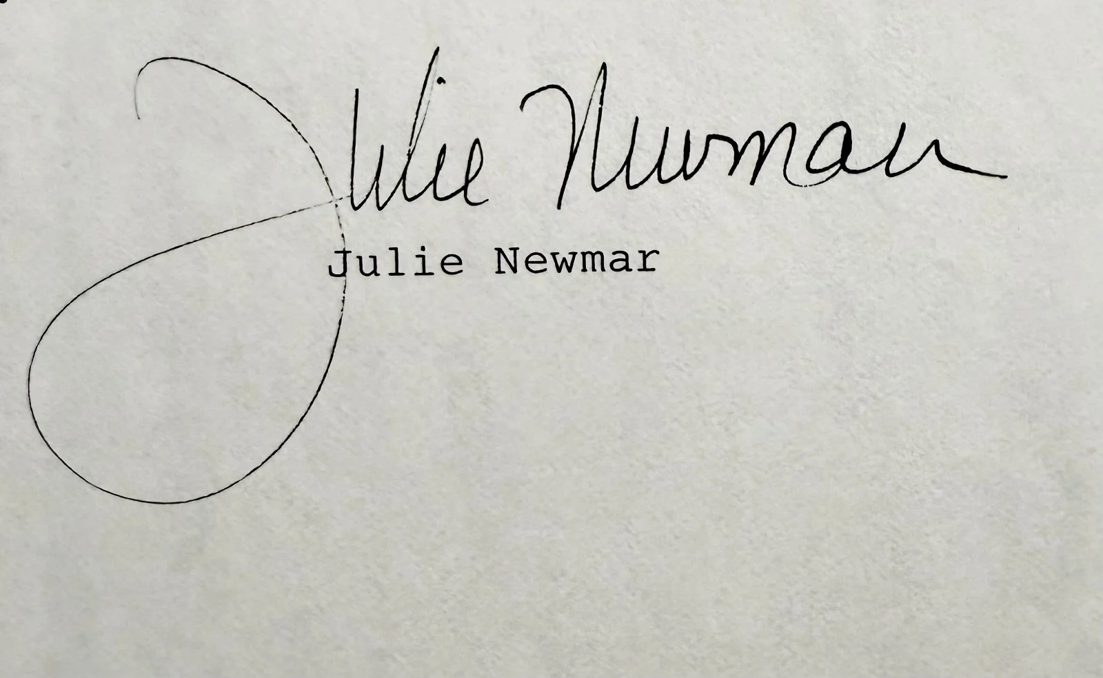 Julie Newmar — JULIE NEWMAR Autograph Signed Fan Letter 7/1/1987 Great Content Catwoman Batman, image 2