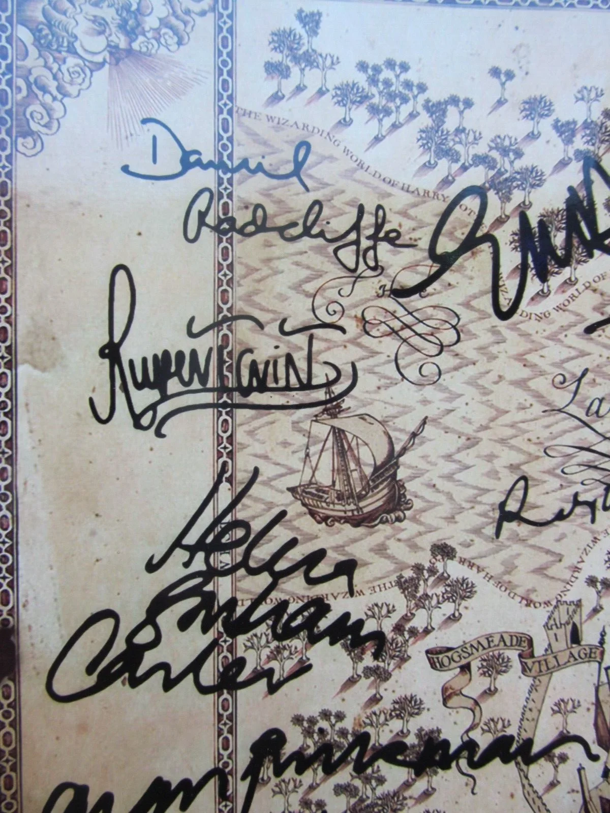 Harry Potter Marauders Map Signed Reproduction Autograph Photo Print A4, изображение 4
