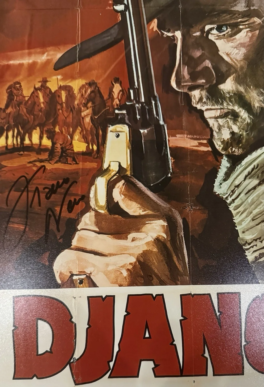 FRANCO NERO SIGNED 'DJANGO' 12x18 MOVIE POSTER PHOTO AUTOGRAPH BECKETT BW36711, изображение 2
