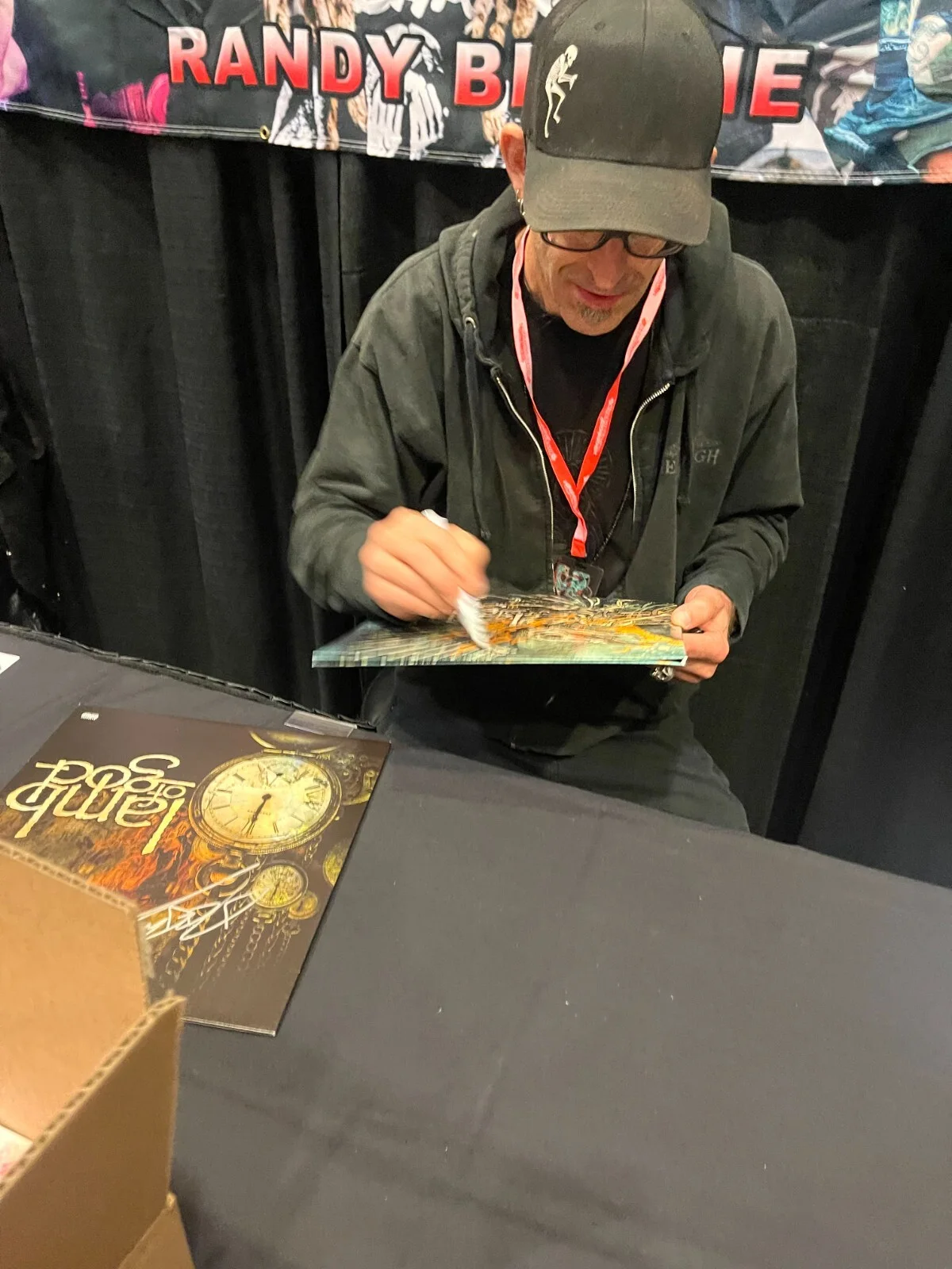 Randy Blythe Lamb Of God Omens Signed Vinyl LP Record Album Exact Proof JSA 2, изображение 3