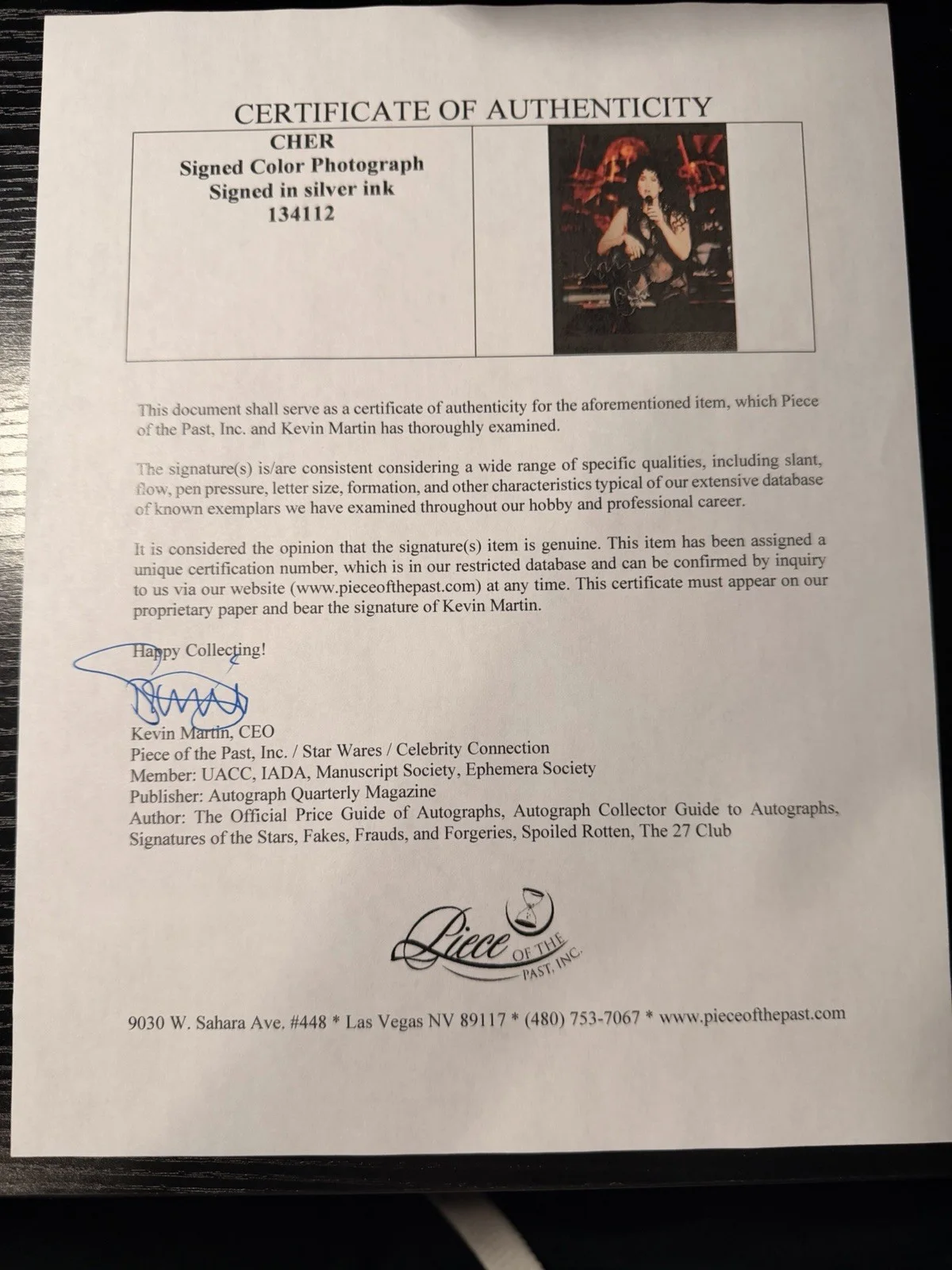 CHER Signed Autographed Original 8x10 Photo With Piece Of The Past COA Rare, изображение 2