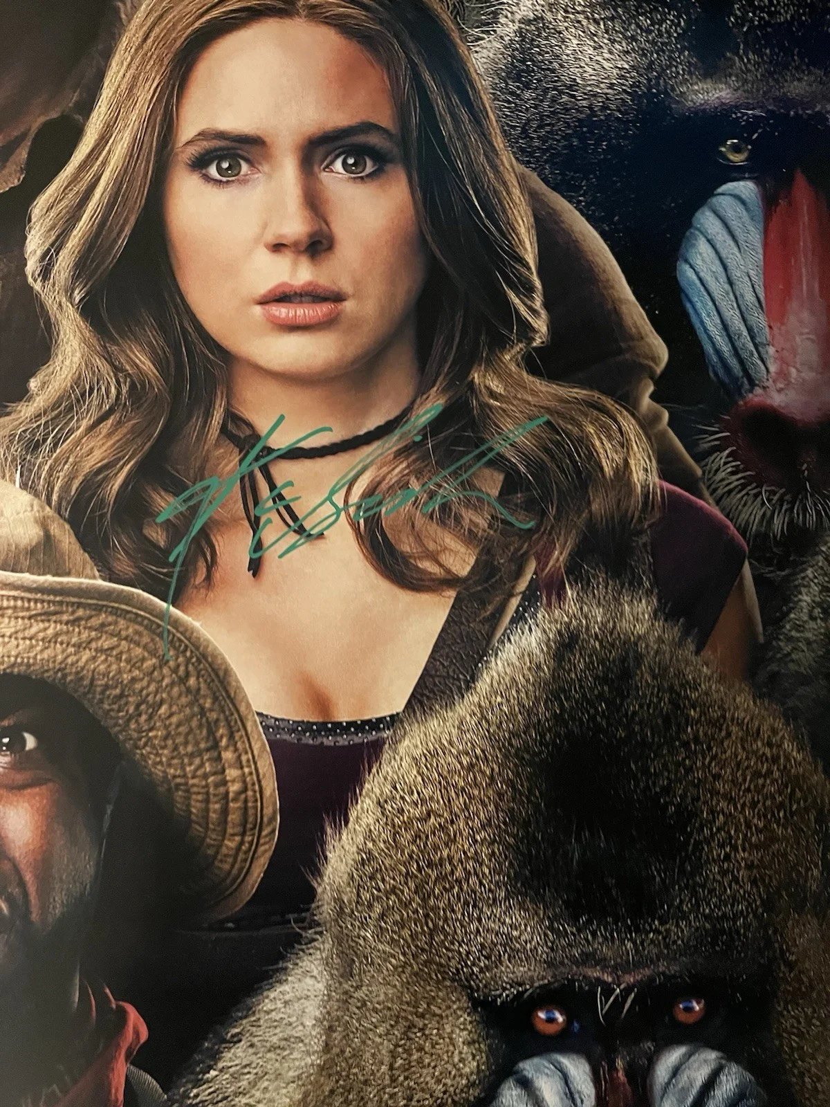 Karen Gillan Signed Jumanji The Next Level D/S 27x40, изображение 2