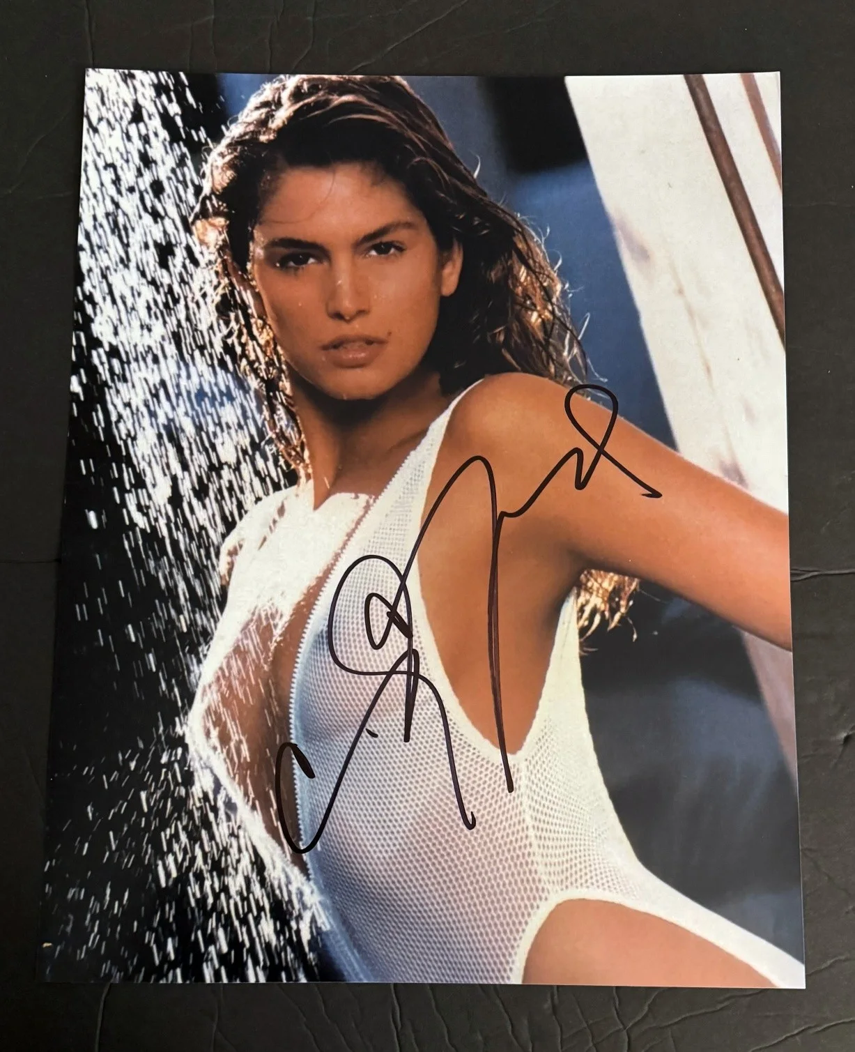 Cindy Crawford — CINDY CRAWFORD SIGNED 11x14 Photo Original Autograph Sexy Supermodel Playboy