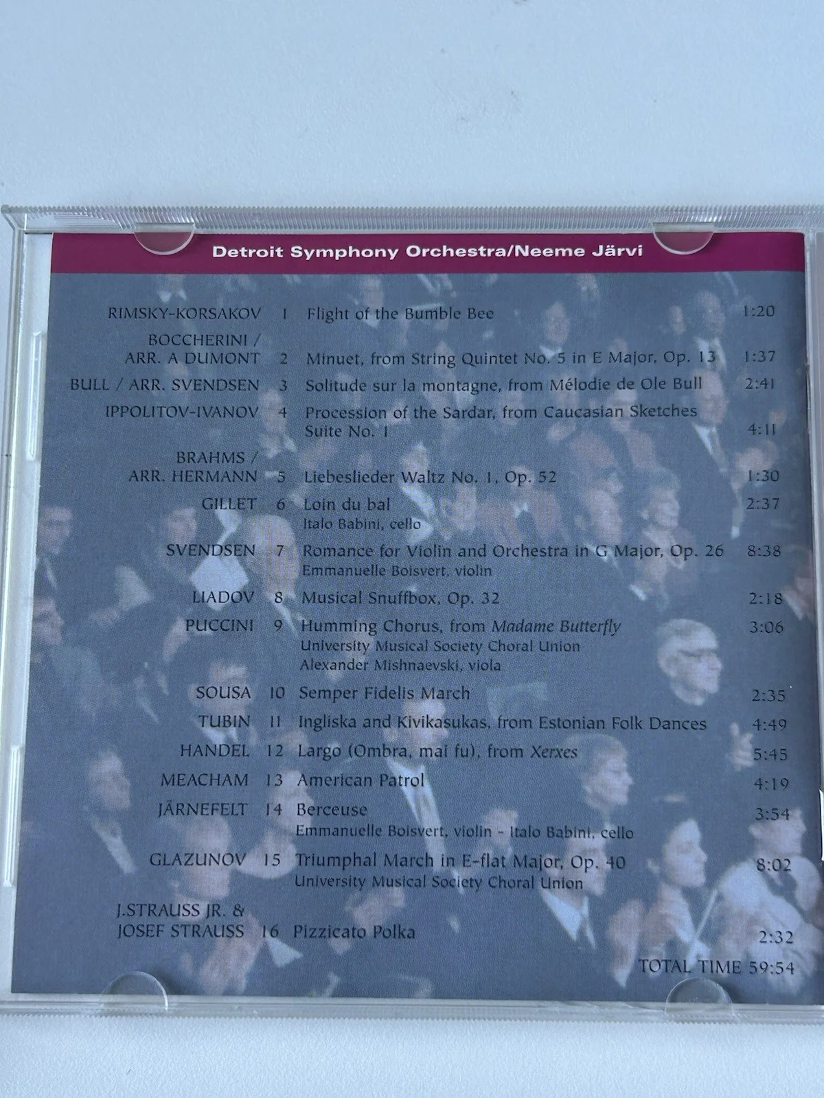 Singed Neeme Järvi Detroit Symphony Orchestra Encore Live! Signed CD & Booklet, image 4