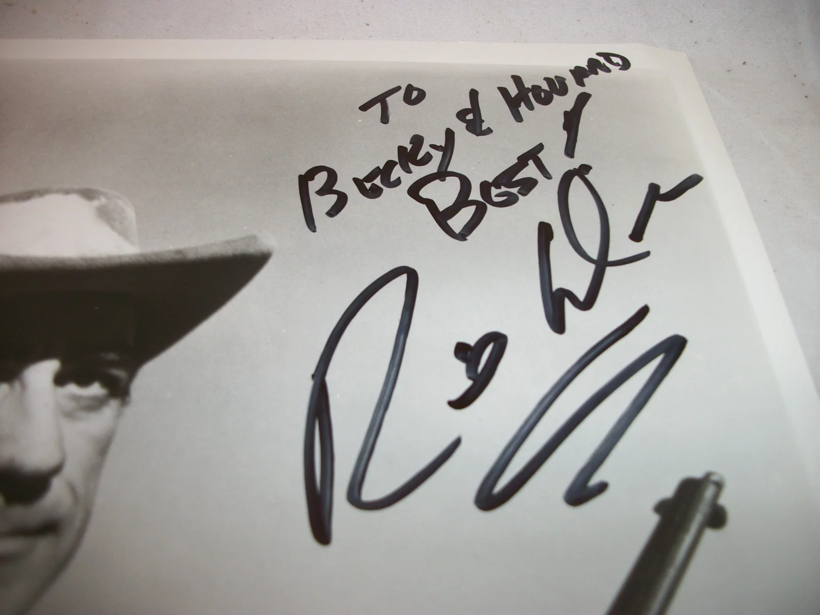 Richard Devon 8x10 vintage autographed photo - To Becky & Howard best Rd Dn, изображение 2