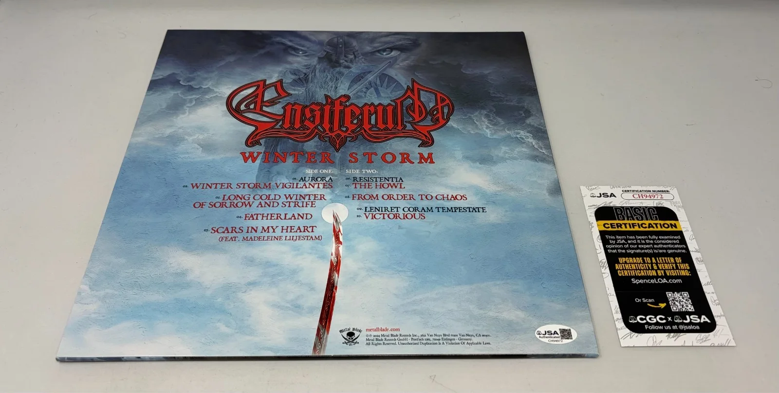 Ensiferum signed Winter Storm Album JSA COA, image 2
