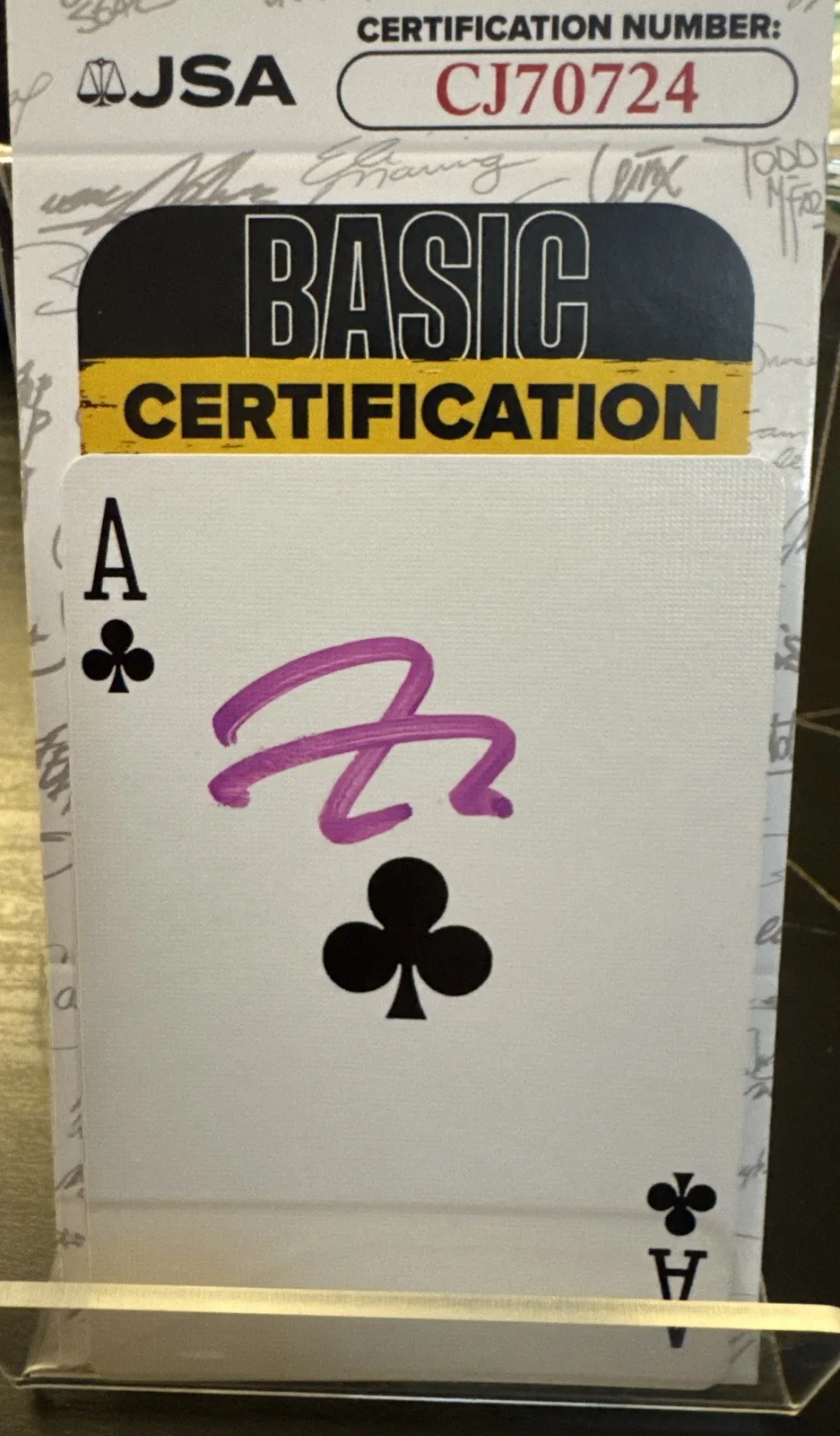 Tony Daniels — Tony Daniels Gambit X-Men Animated Series Signed Playing Card JSA Certified