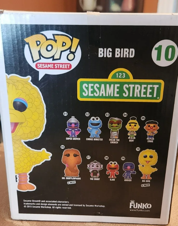 CAROLL SPINNEY — Funko Pop! Big Bird Seasame Street #10 signed by Caroll Spinney NIB Sealed, изображение 3