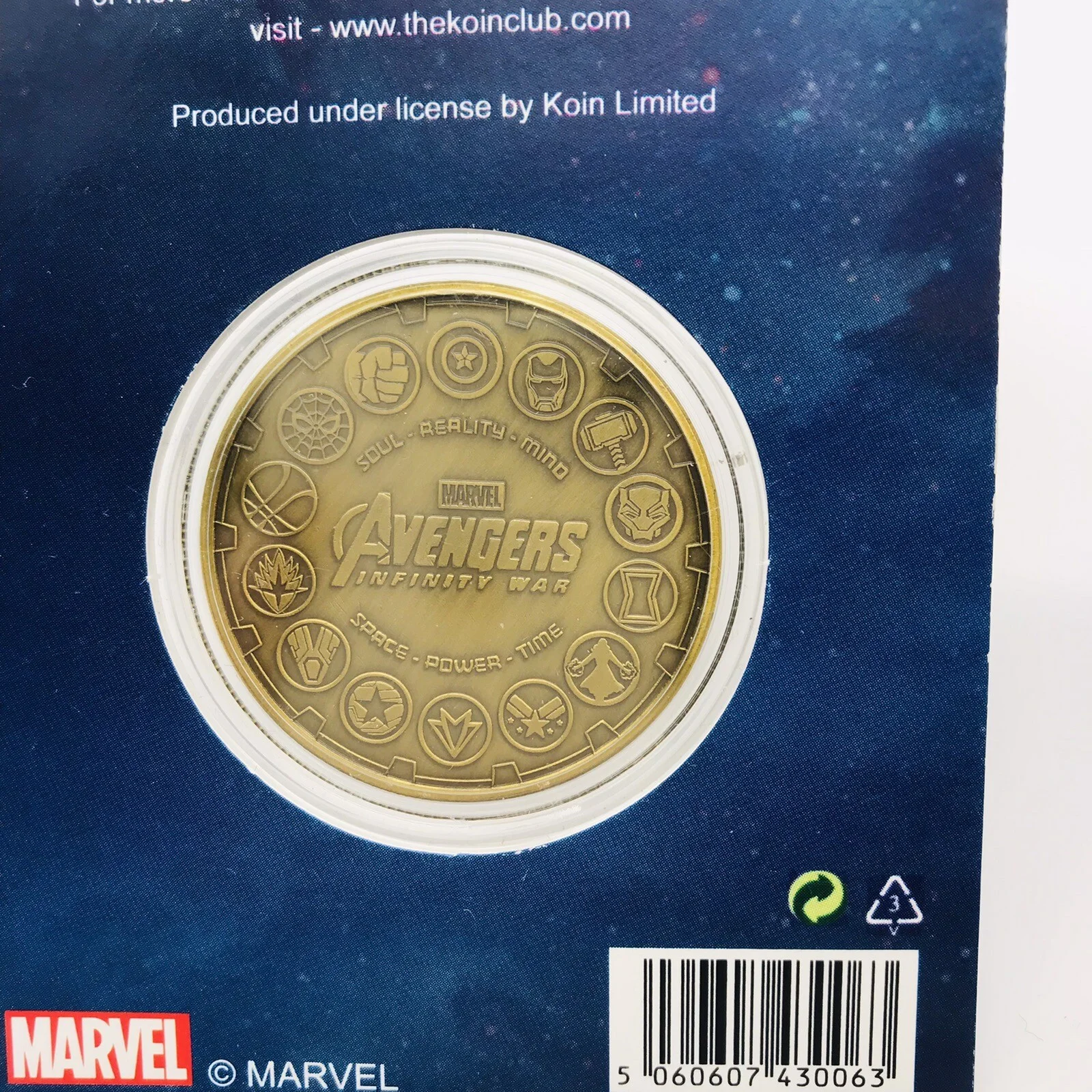 Groot 38mm Antique Gold Commemorative Coin Marvel Avengers Infinity War 400/1000, image 5