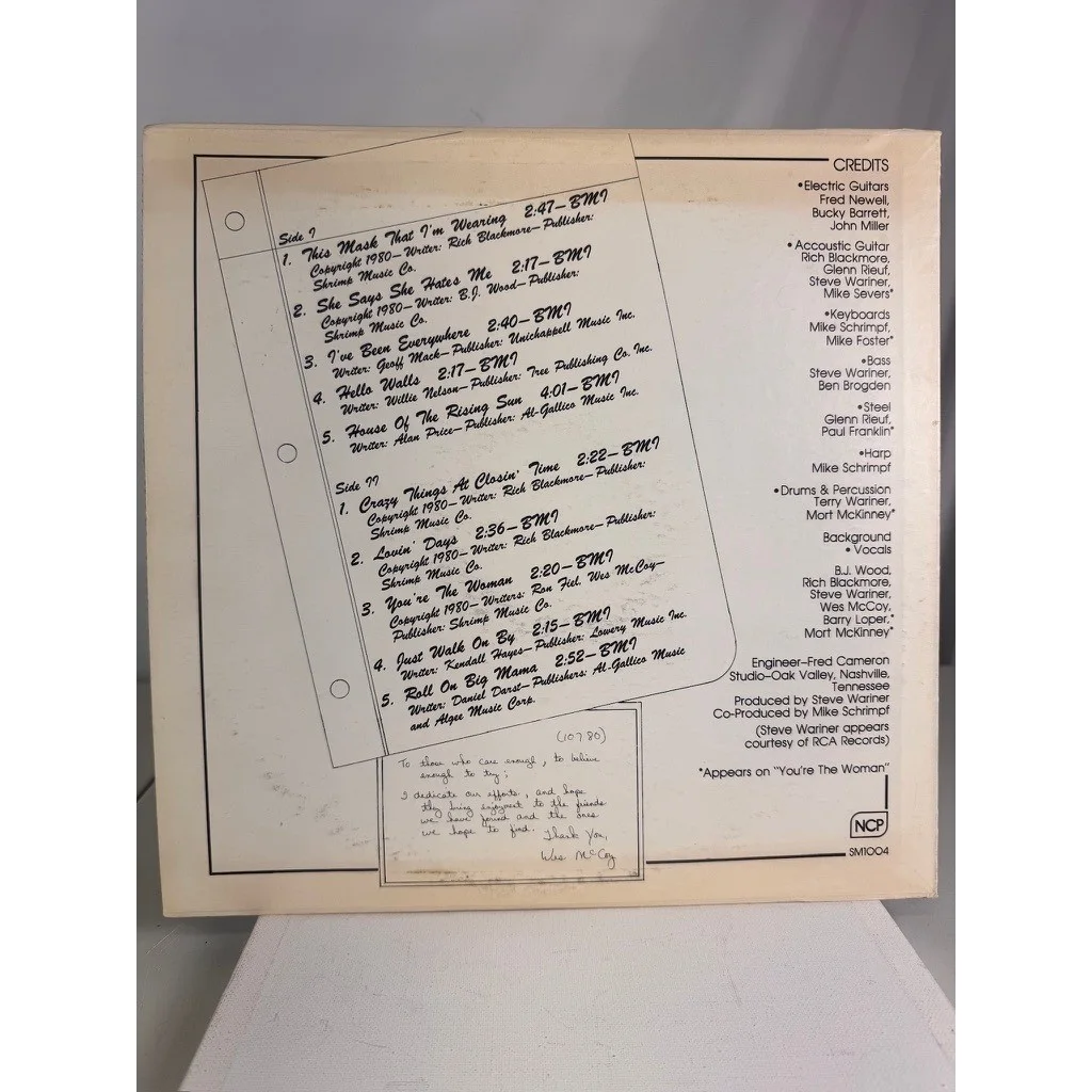 North Country SM1004 Signed Vinyl Record Album LP Autographed by Wes Mcgoy, изображение 2