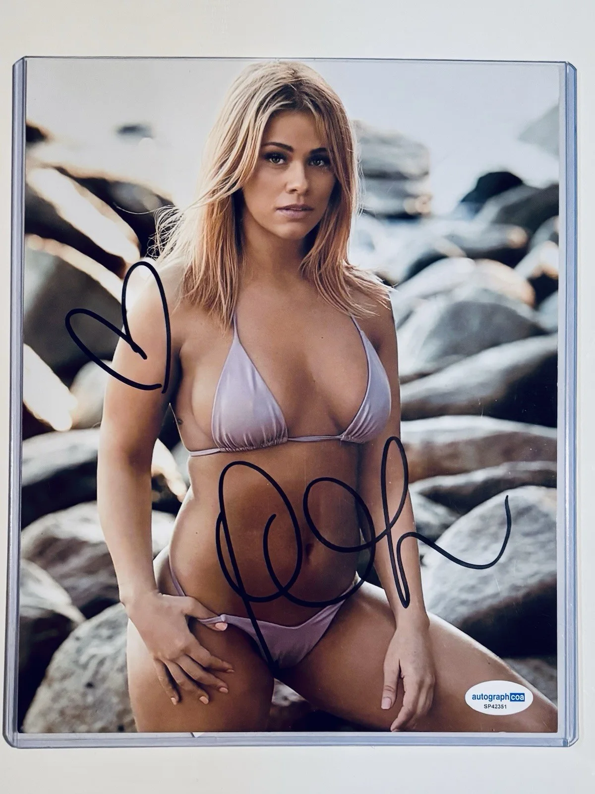 Paige VanZant Signed 8x10 ACOA COA, image 2