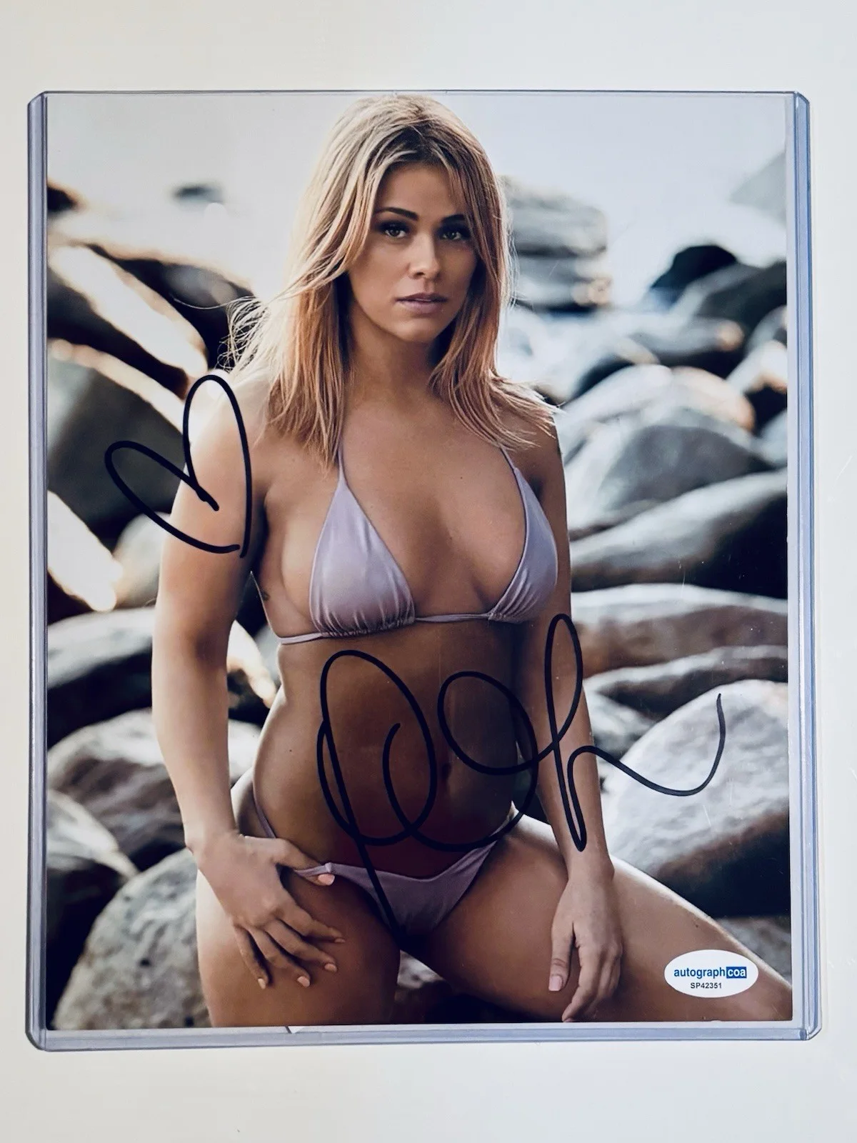 Paige VanZant Signed 8x10 ACOA COA, image 3