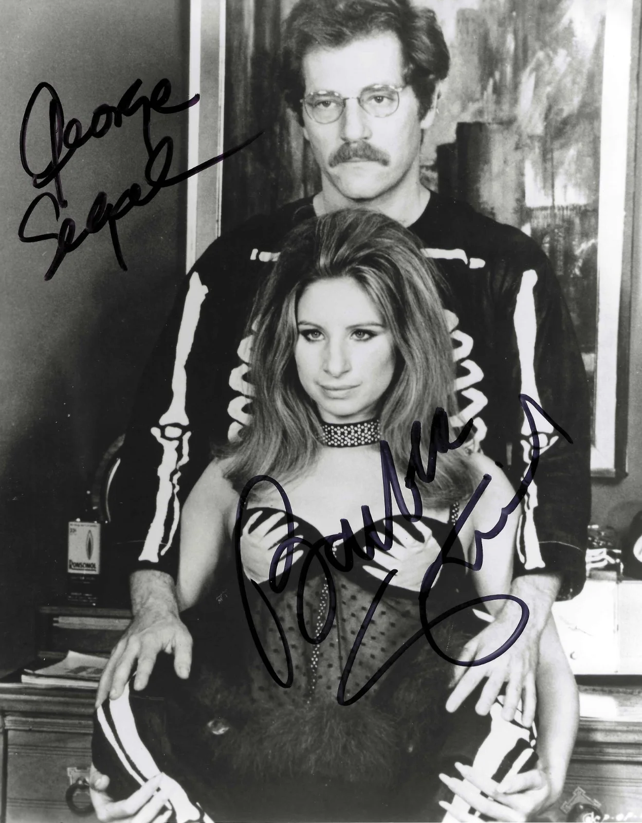 BARBRA STREISAND, George Segal — BARBRA STREISAND & George Segal signed "The Owl and the Pussycat" 8x10 with COA