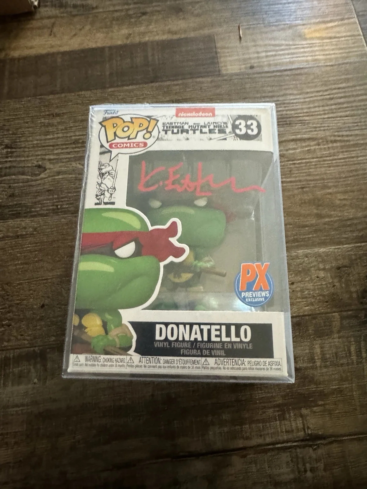 Kevin Eastman — Kevin Eastman Signed Funko Pop 33 Donatello TMNT Pristine -COA