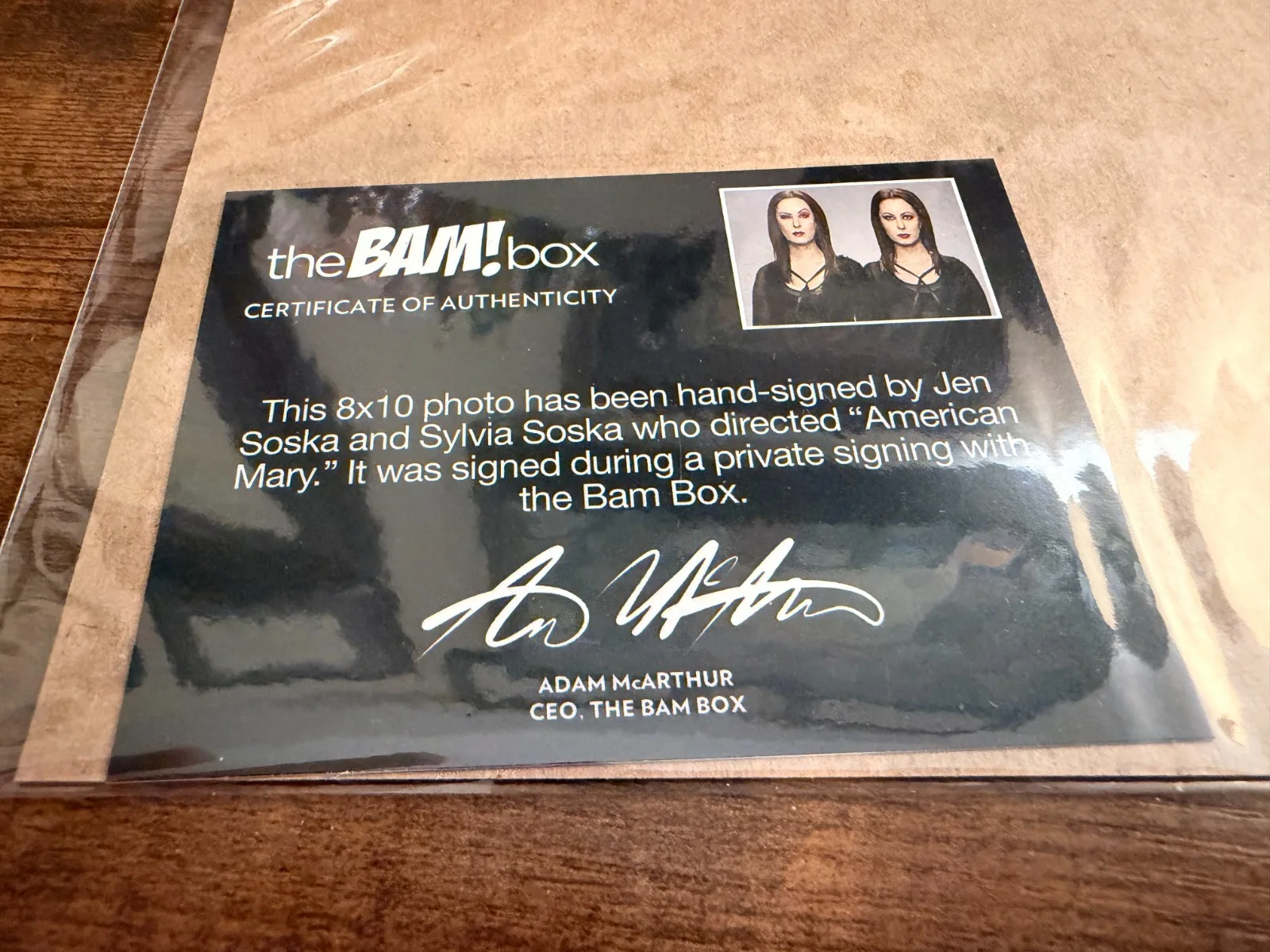 Jen, Sylvia Soska — Bam Box American Mary Soska Sisters Autographed 8x10 W/ COA, image 2