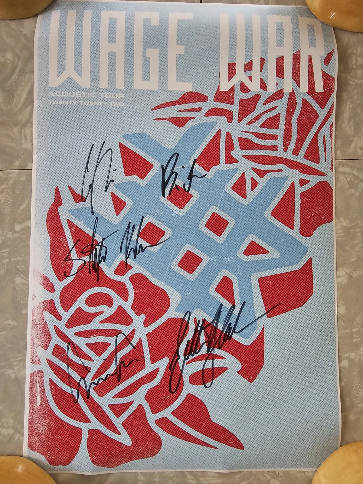 WAGE WAR Signed Poster & More! Acoustic Tour 2022, изображение 2