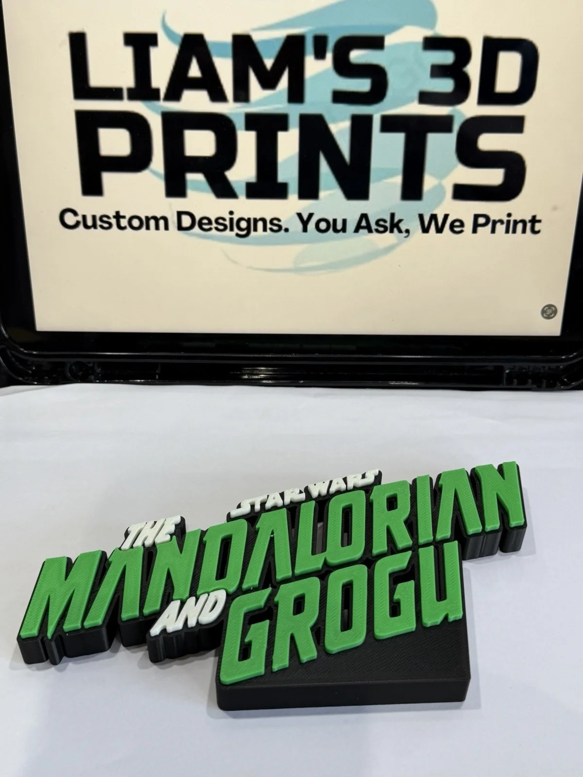 Decorative STAR WARS Mandalorian and Grogu self standing logo pops Sign Disney, изображение 4