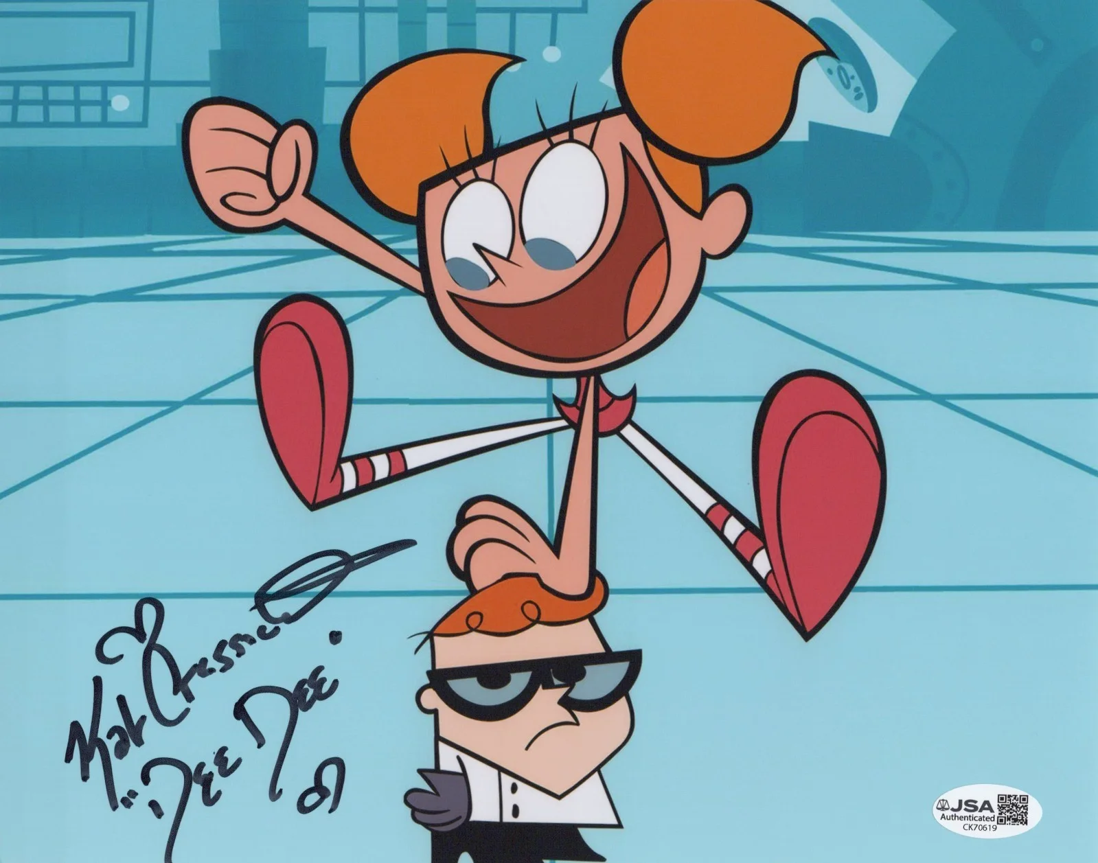 Kat Cressida — Dexter's Laboratory 8x10 photo of Dee Dee signed by Kat Cressida JSA COA