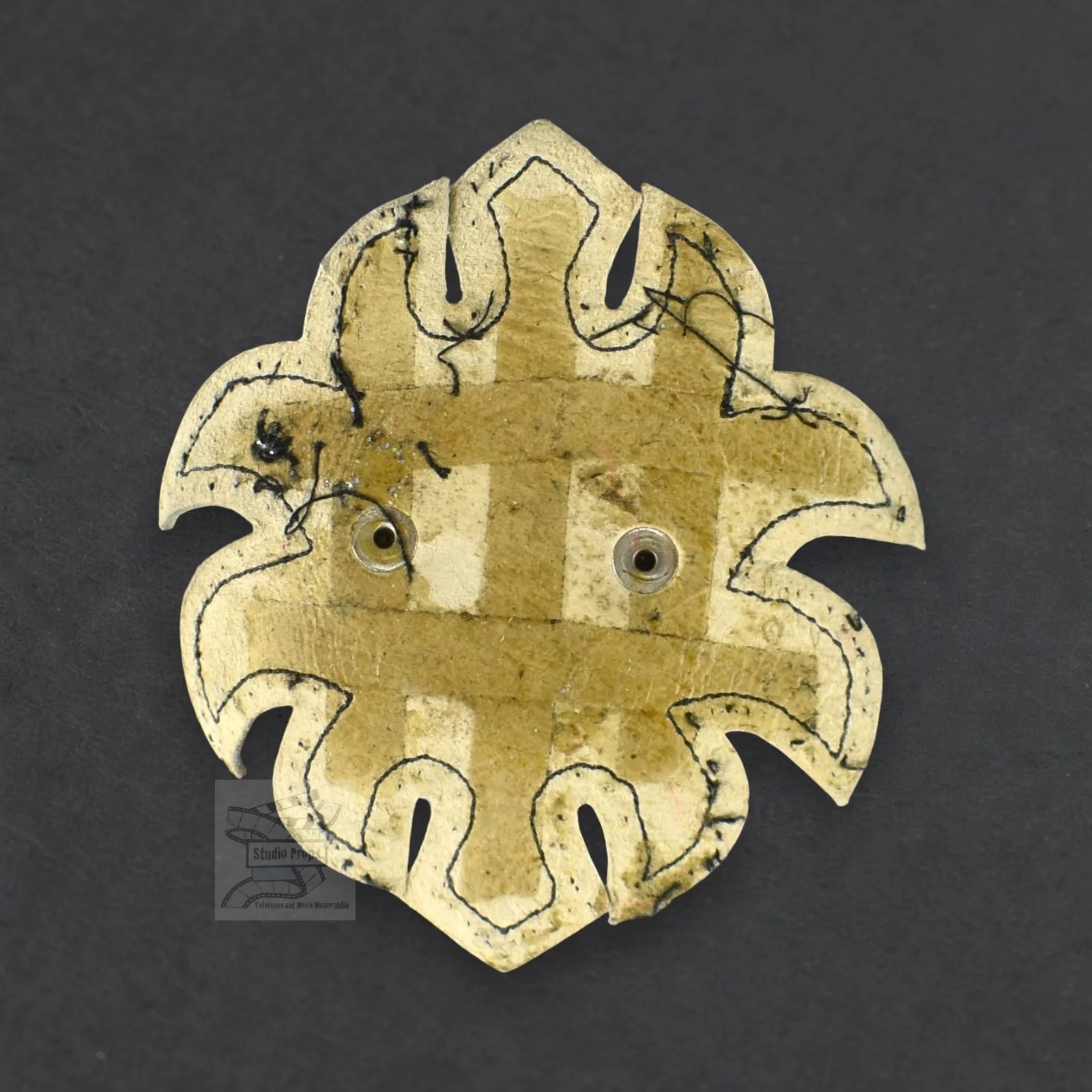 Batman Forever (1995) Original Two-Face Silver Skull Jacket Patch Prop, image 4