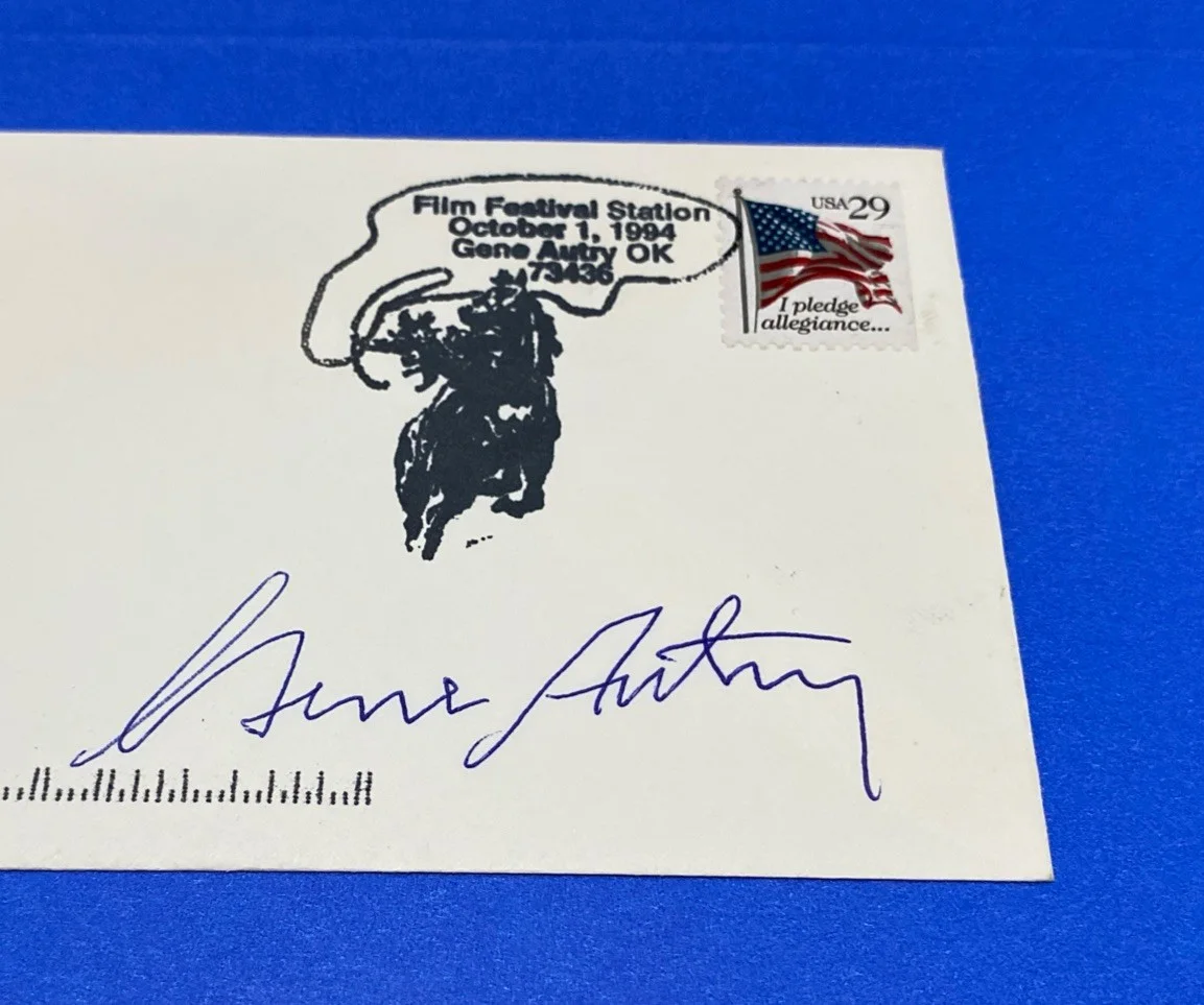 1994 Film Festival Gene Autry Signed Autographed First Day Cover FDC Western, изображение 2