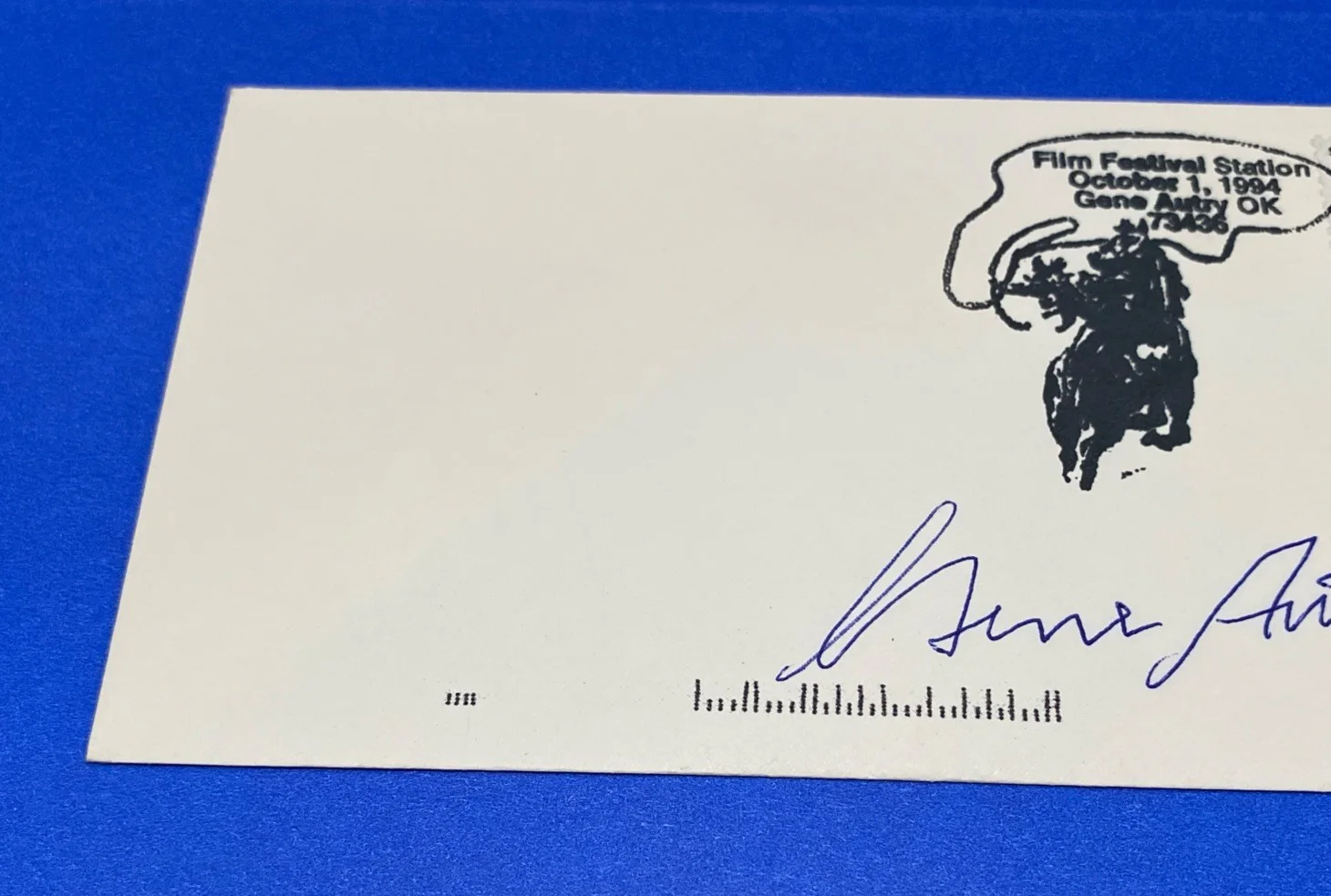 1994 Film Festival Gene Autry Signed Autographed First Day Cover FDC Western, изображение 4