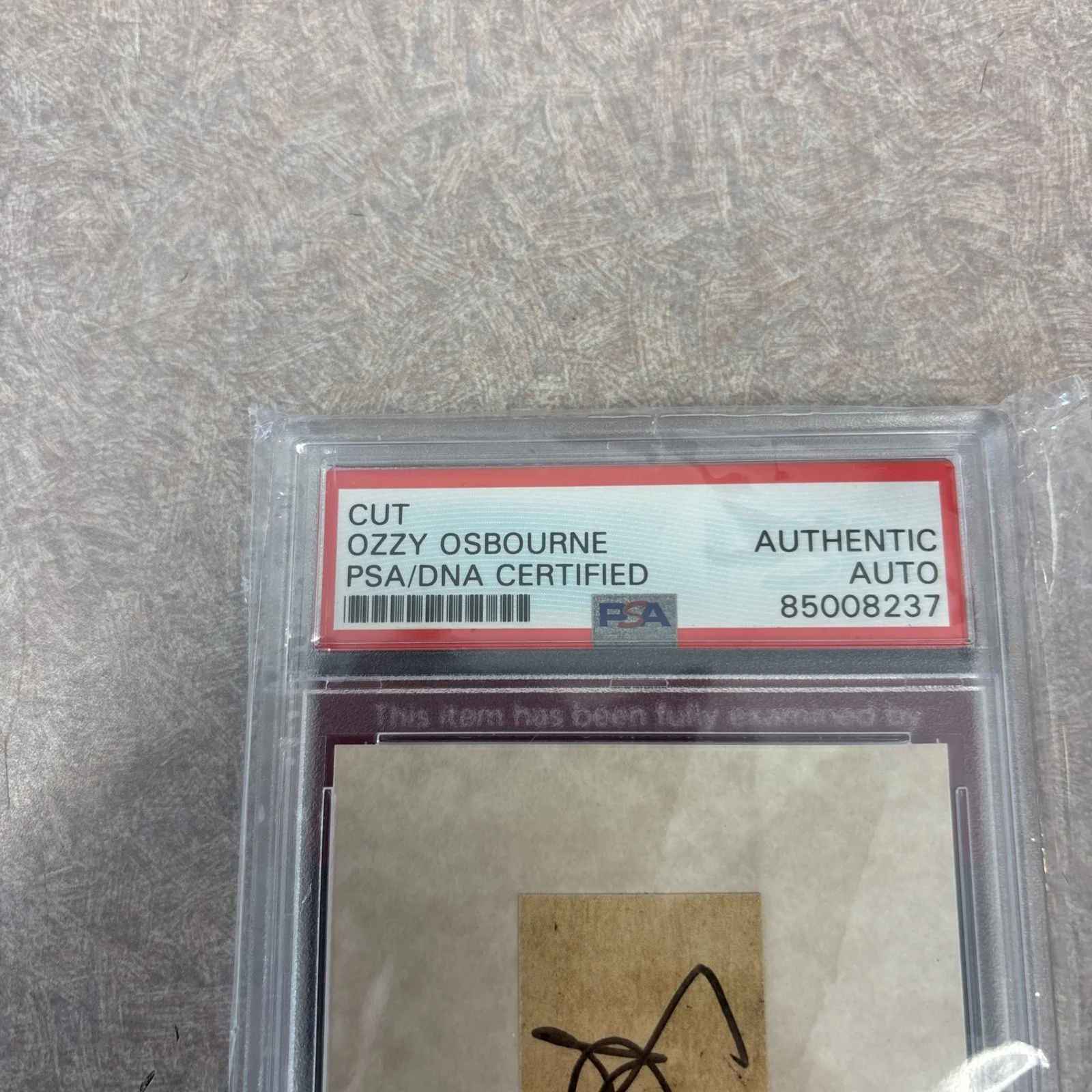 OZZY OSBOURNE SIGNED CUT PSA AUTHENTIC AUTO, image 3