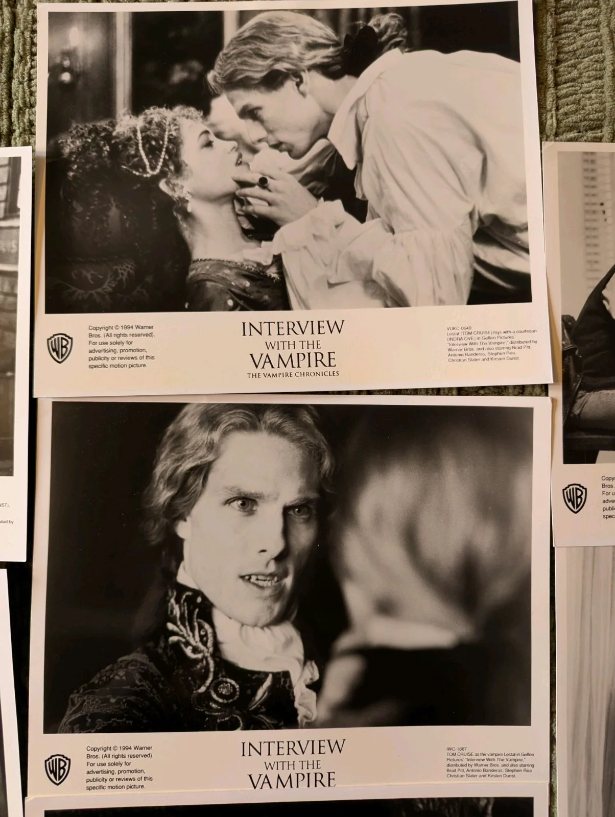 7 1994 Warner Bros Cinema Advertising Film Stills From Interview With A Vampire, изображение 3