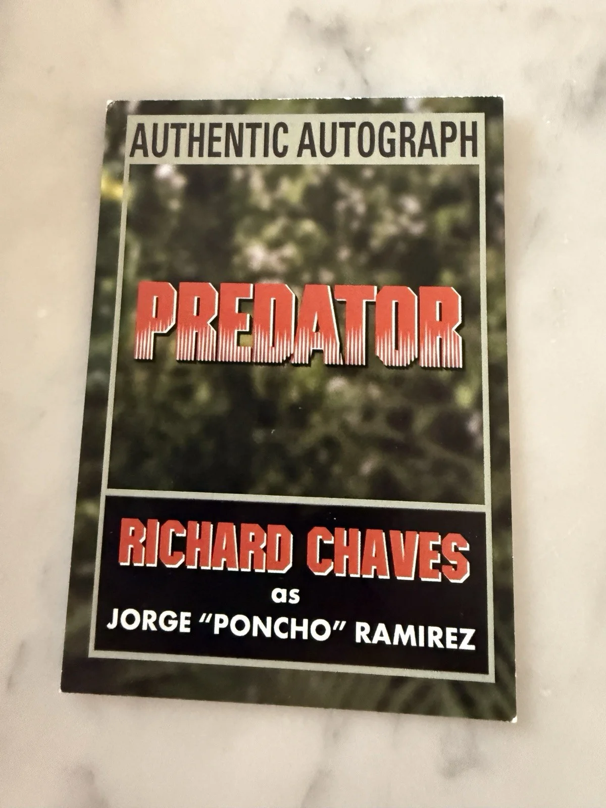 Authentic Richard Chavez “Poncho” From Predator Signed Autographed, image 2