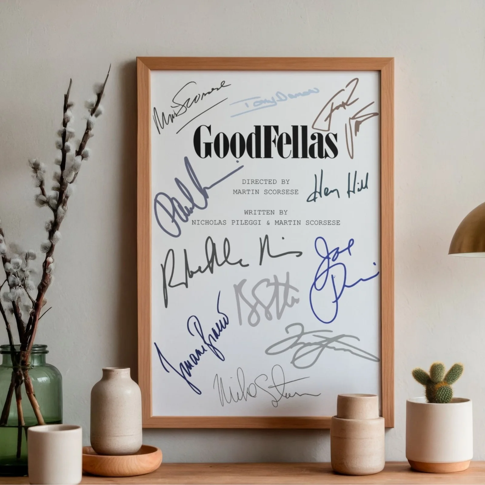 Goodfellas Inspired Poster A4 Pre-Printed Autograph Script Style Wall Art Gift, image 2