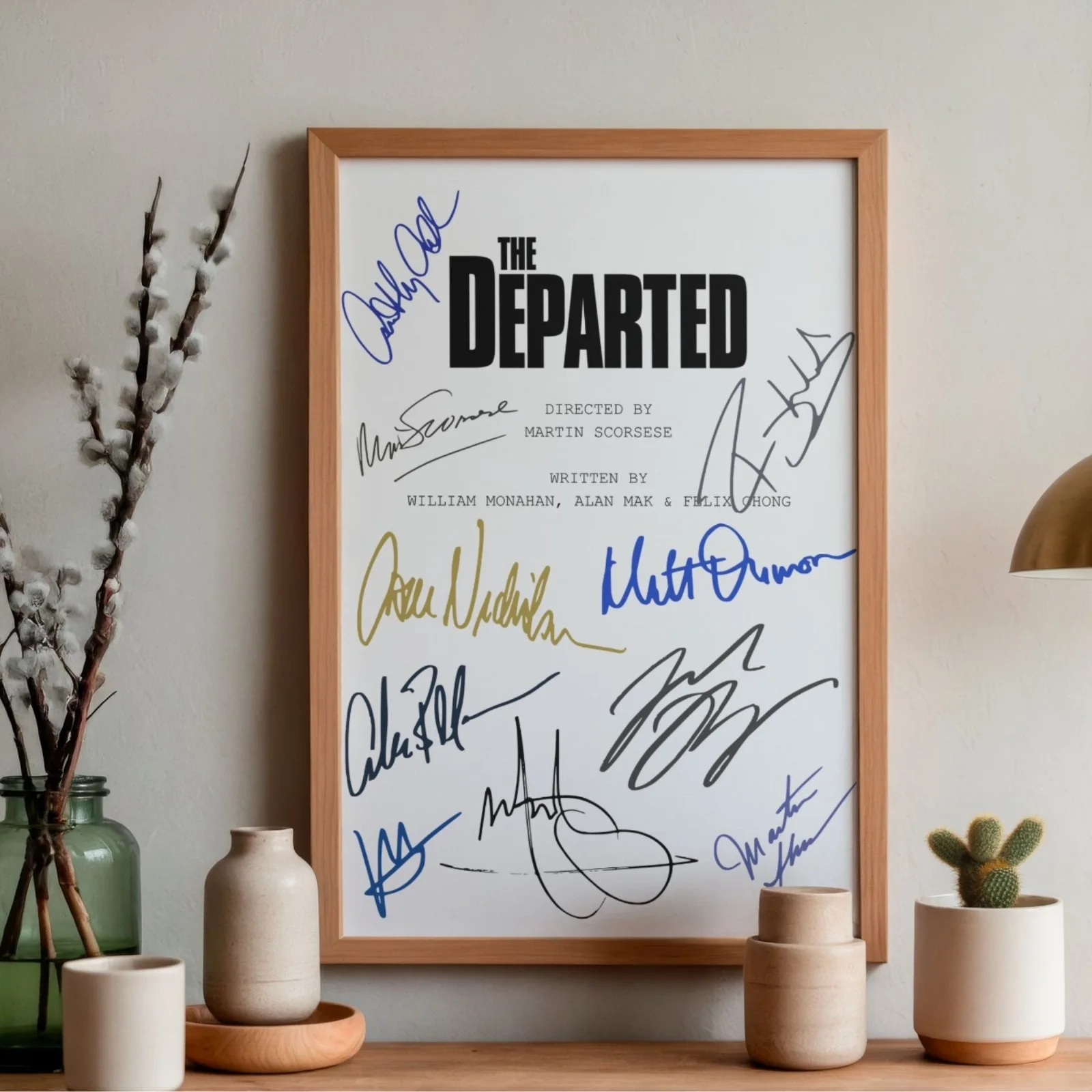 The Departed Inspired Poster A4 Pre-Printed Signature Script Style Movie Gift, изображение 2