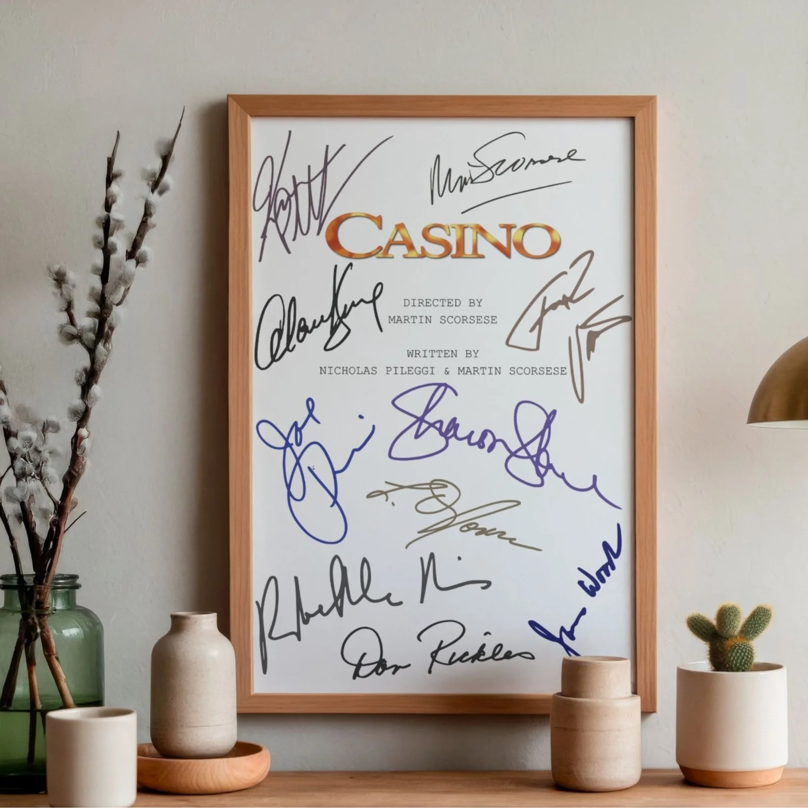 Casino Inspired Poster A4 Pre-Printed Autograph Script Style Print Movie Gift, изображение 2