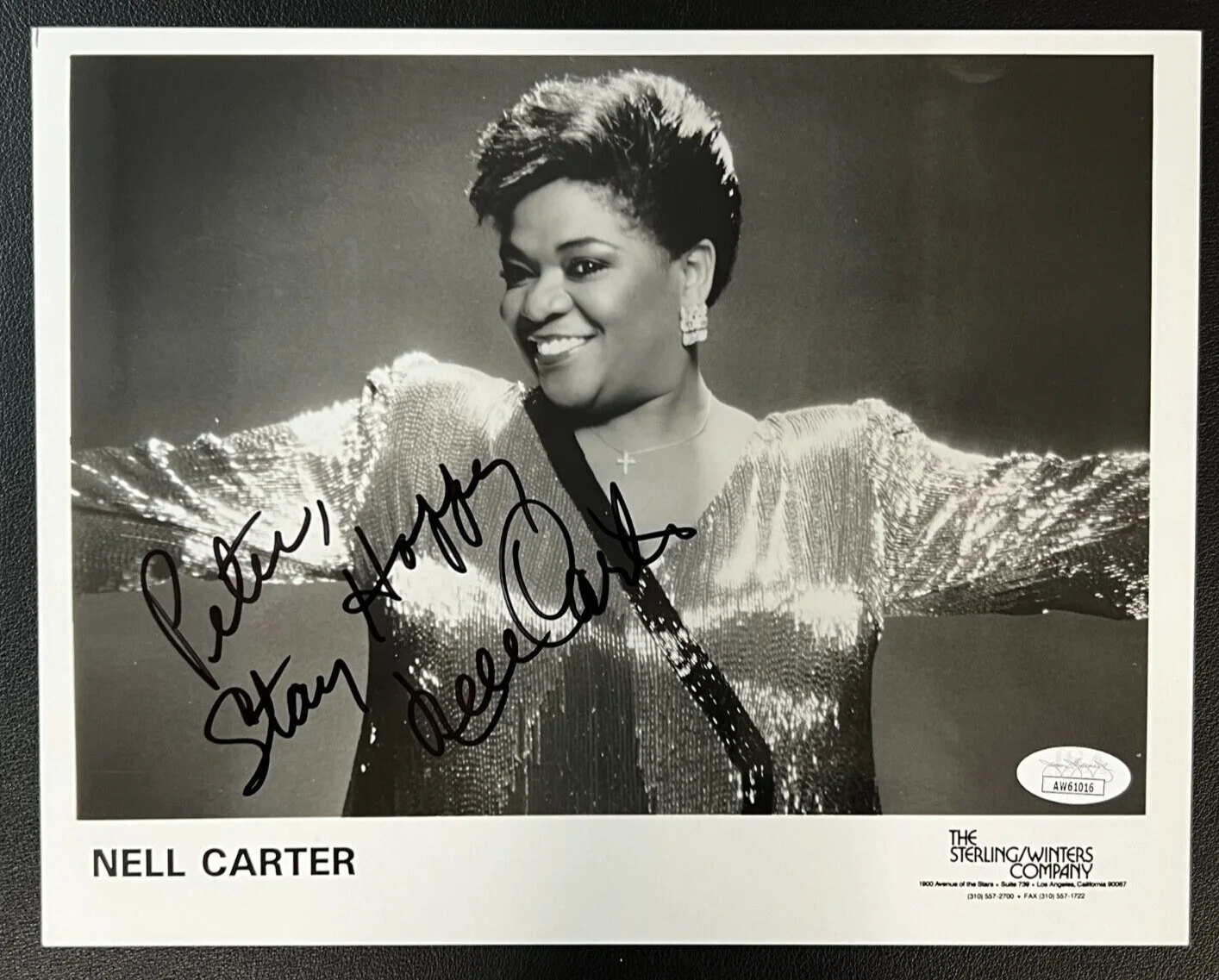 Nell Carter — Nell Carter Signed B&W Photo JSA (Personal.) AUTO Actress/Singer 8x10 (d. 2003), изображение 2