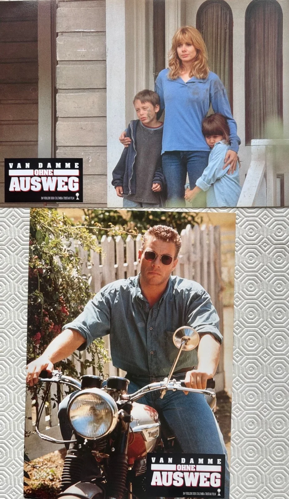 Nowhere To Run set of 12 Original 1993 German Lobby Cards Jean Claude Van Damme, изображение 2