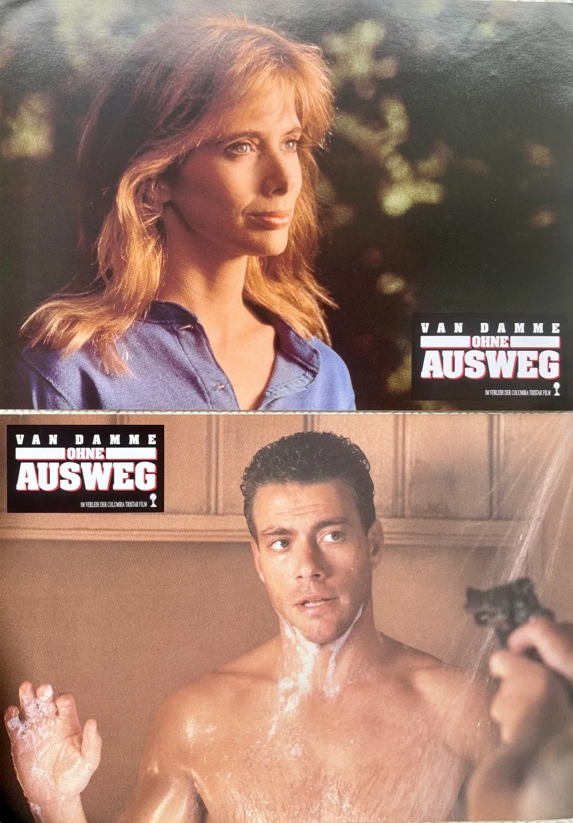 Nowhere To Run set of 12 Original 1993 German Lobby Cards Jean Claude Van Damme, изображение 3