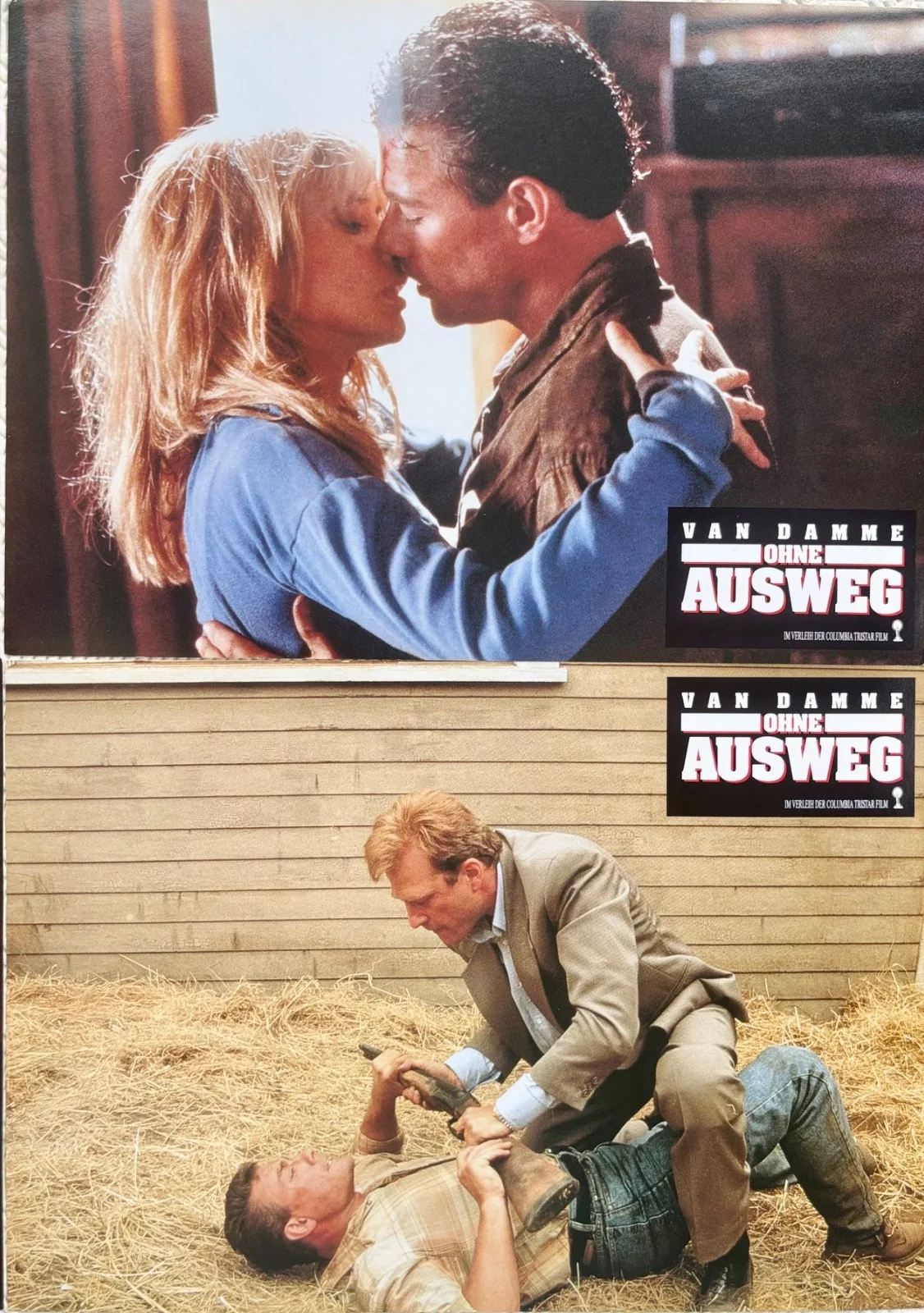 Nowhere To Run set of 12 Original 1993 German Lobby Cards Jean Claude Van Damme, изображение 5