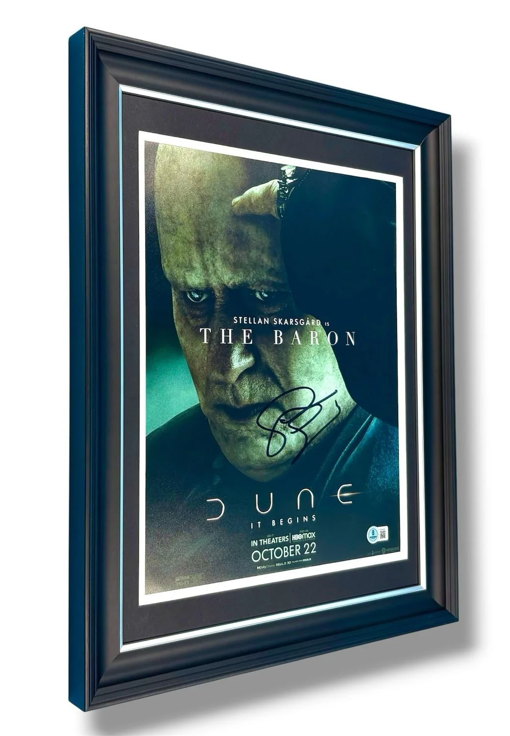 Stellan Skarsgard Signed Photo Framed & Beckett COA Dune Movie Poster Auto, изображение 2