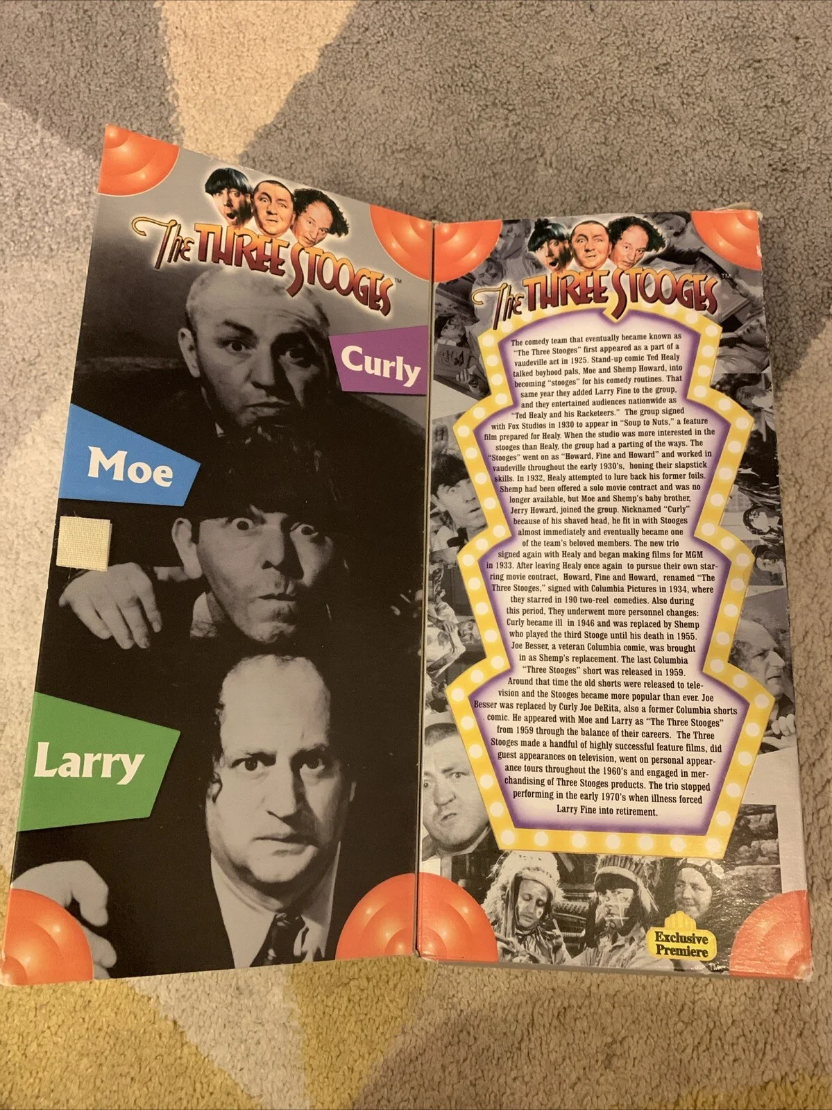 1996 EXCLUSIVE PREMIERE THE THREE STOOGES+CURLY LIMITED MOC, image 3