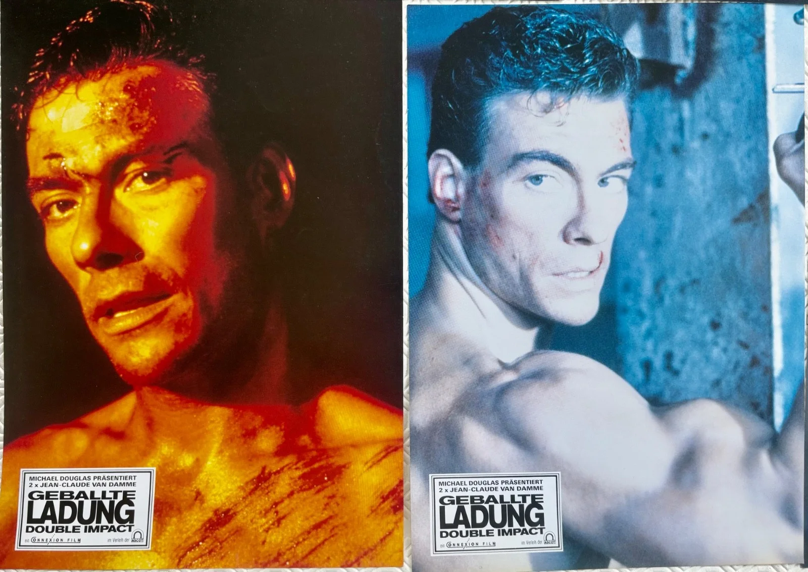 Double Impact set of 15 Original 1991 German Lobby Cards Jean Claude Van Damme, image 5