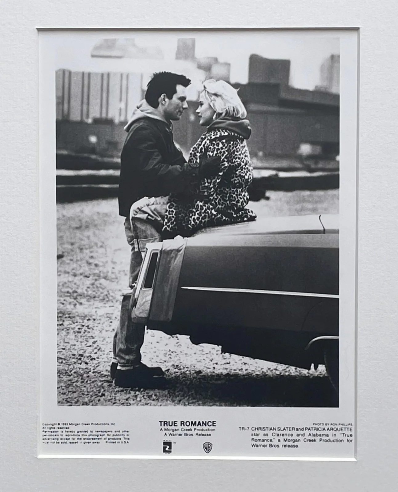 True Romance Photo Original 8X10 Inch B&W Press Publicity Still: Framed, изображение 3